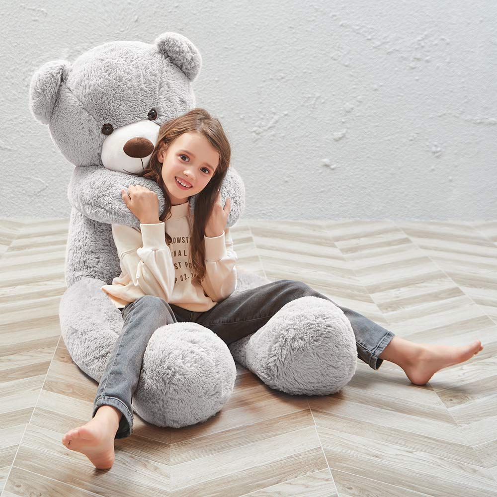 Foto 7 pulgar | Oso De Peluche Morismos, Gris, 140 Cm, Para Niños Y Regalo - Venta Internacional.