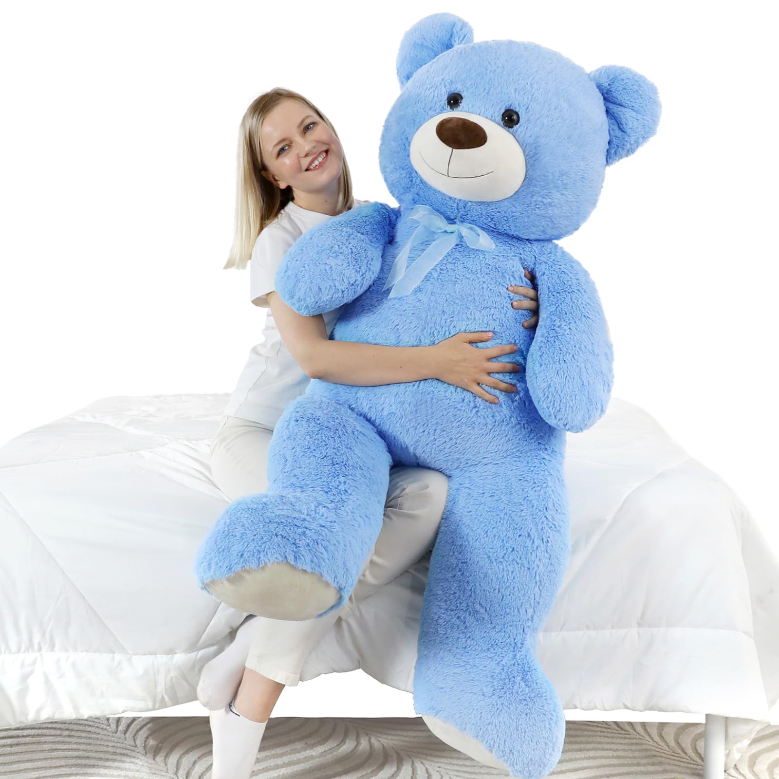 Oso De Peluche Gigante Morismos De Peluche, 130 Cm, Azul, Para Niños - Venta Internacional.