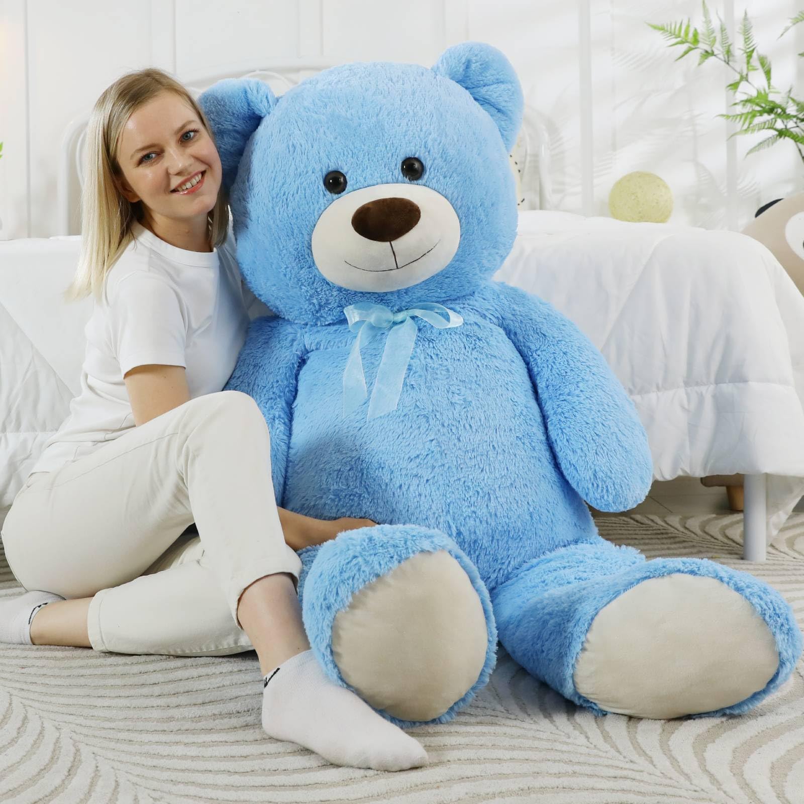 Foto 3 pulgar | Oso De Peluche Gigante Morismos De Peluche, 130 Cm, Azul, Para Niños - Venta Internacional.
