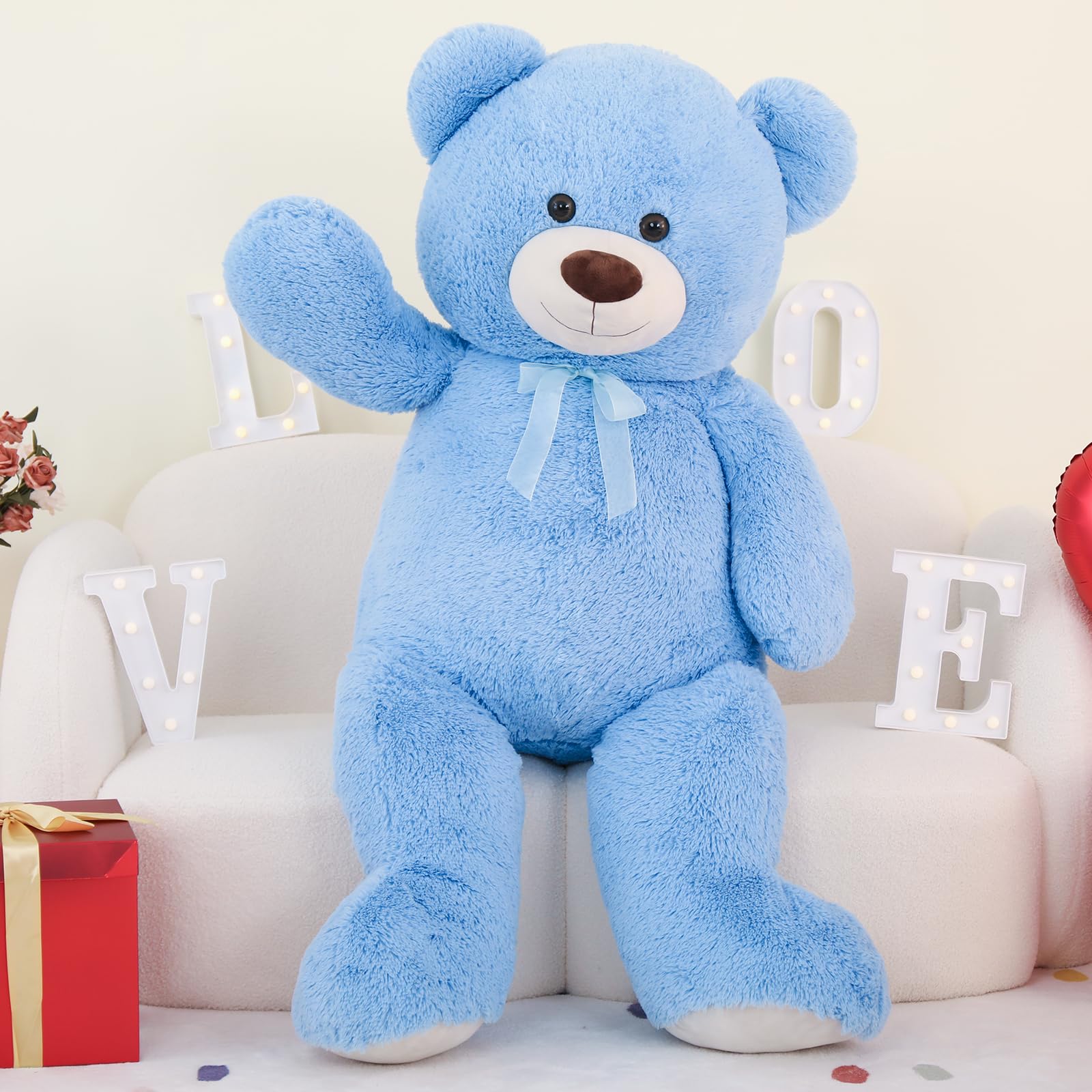 Foto 4 pulgar | Oso De Peluche Gigante Morismos De Peluche, 130 Cm, Azul, Para Niños - Venta Internacional.