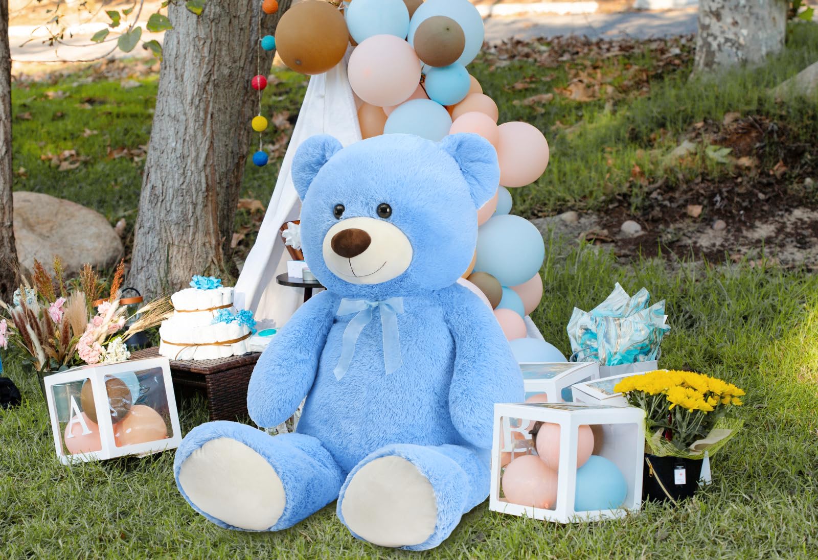 Foto 5 pulgar | Oso De Peluche Gigante Morismos De Peluche, 130 Cm, Azul, Para Niños - Venta Internacional.