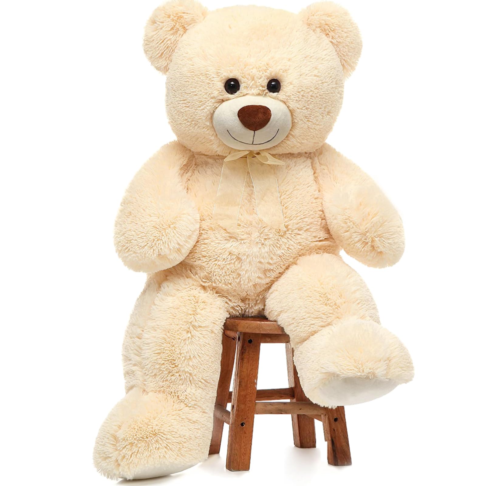 Foto 2 pulgar | Oso De Peluche Morismos Giant, 90 Cm, Color Beige Y Crema - Venta Internacional.