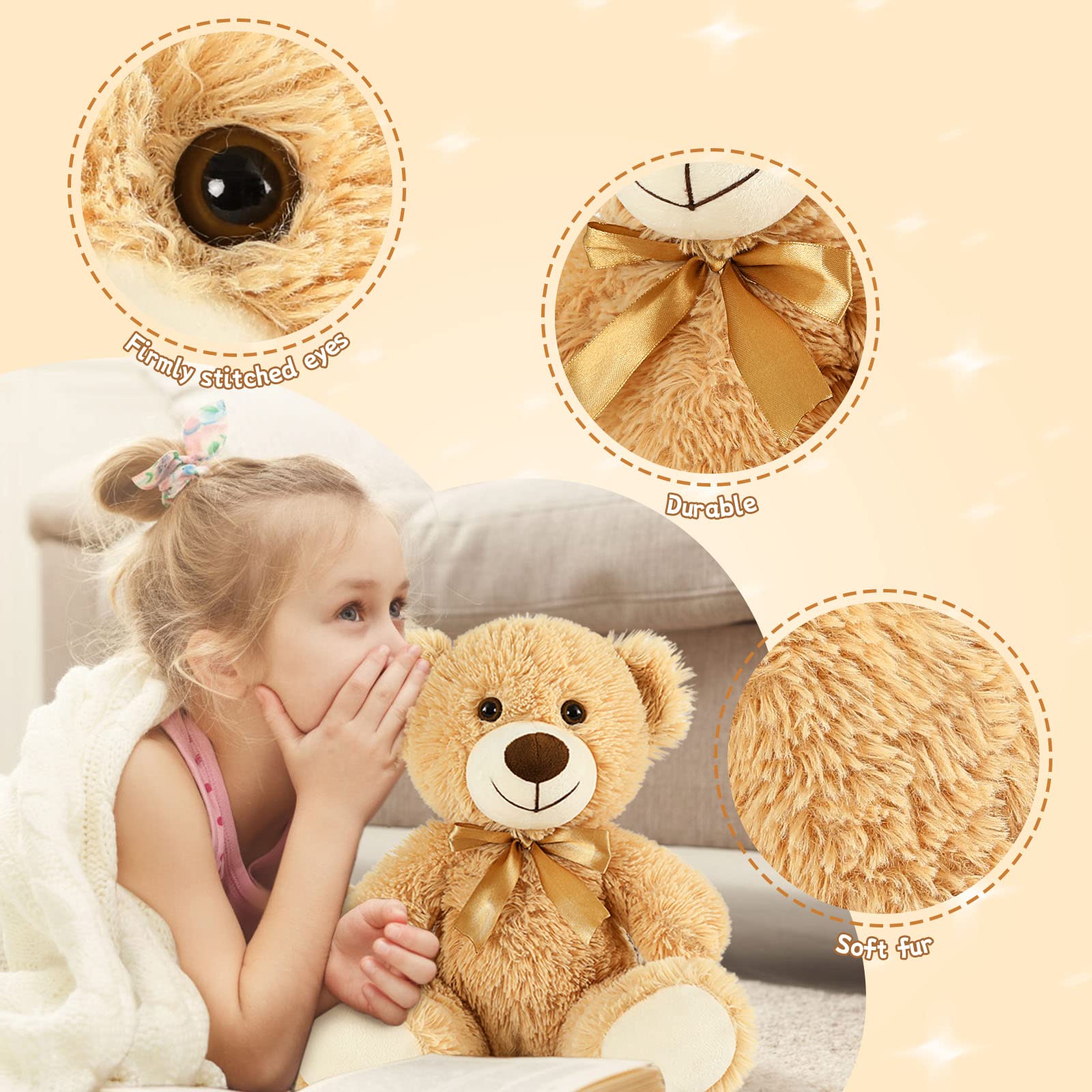 Foto 7 | Osos De Peluche Morismos Bulk, 14 Paquetes De 14 Pulgadas Para Niñas Mayores De 3 Años - Venta Internacional.