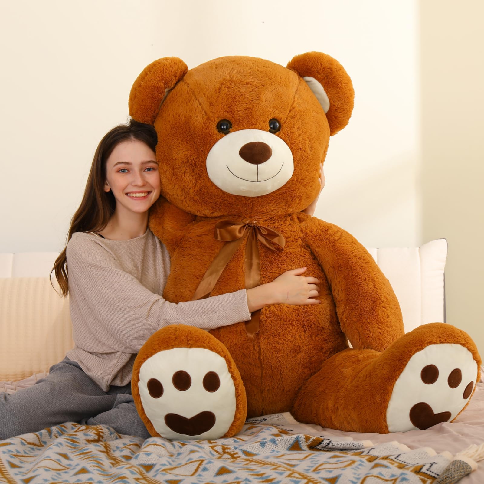 Foto 2 pulgar | Oso De Peluche Morismos 150 Cm Con Huellas - Venta Internacional.