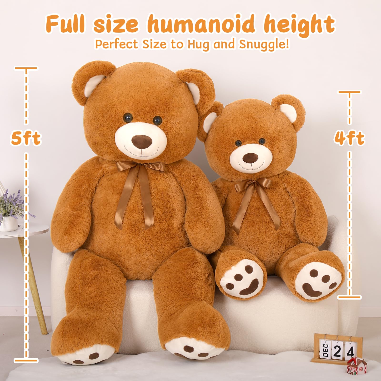 Foto 3 pulgar | Oso De Peluche Morismos 150 Cm Con Huellas - Venta Internacional.