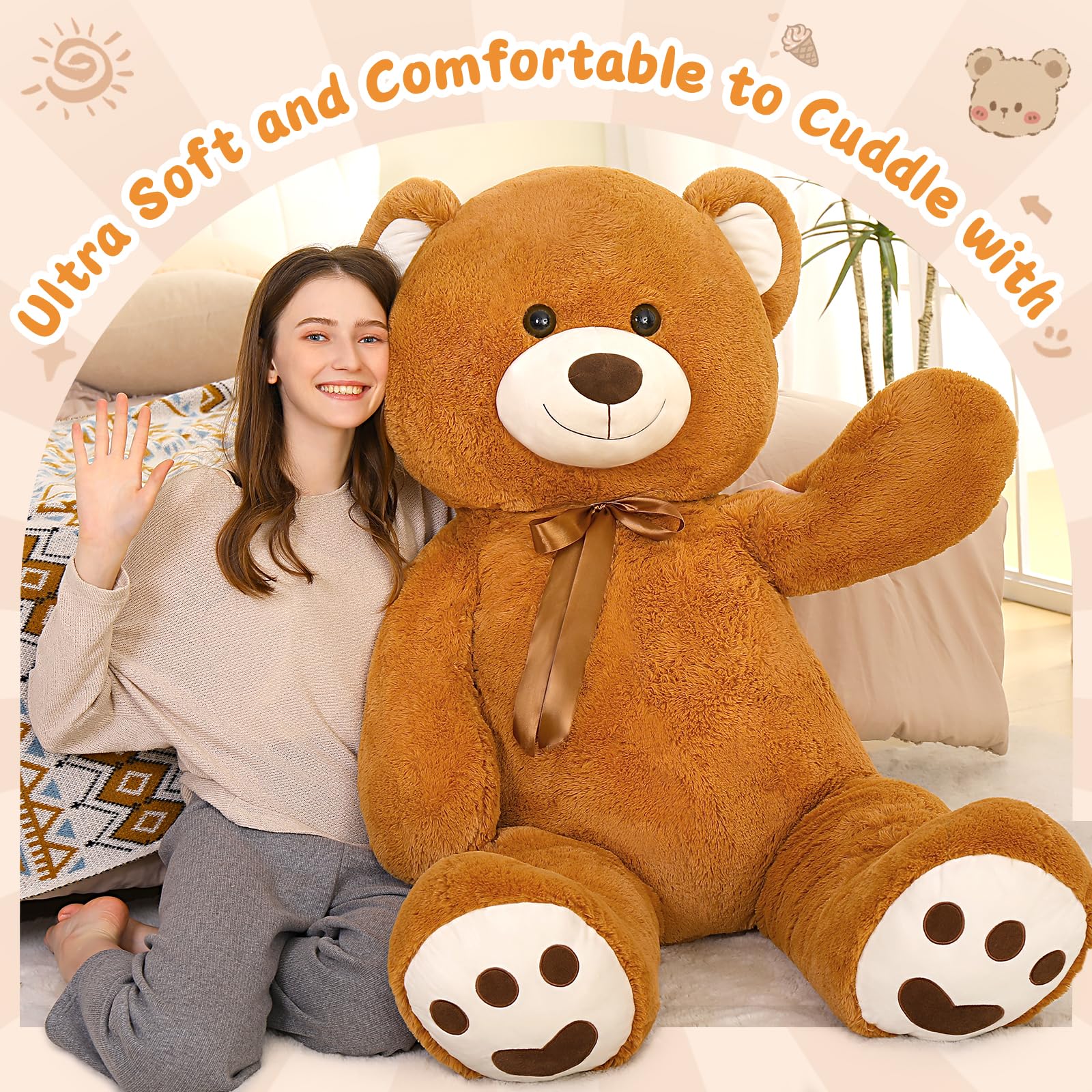 Foto 5 pulgar | Oso De Peluche Morismos 150 Cm Con Huellas - Venta Internacional.