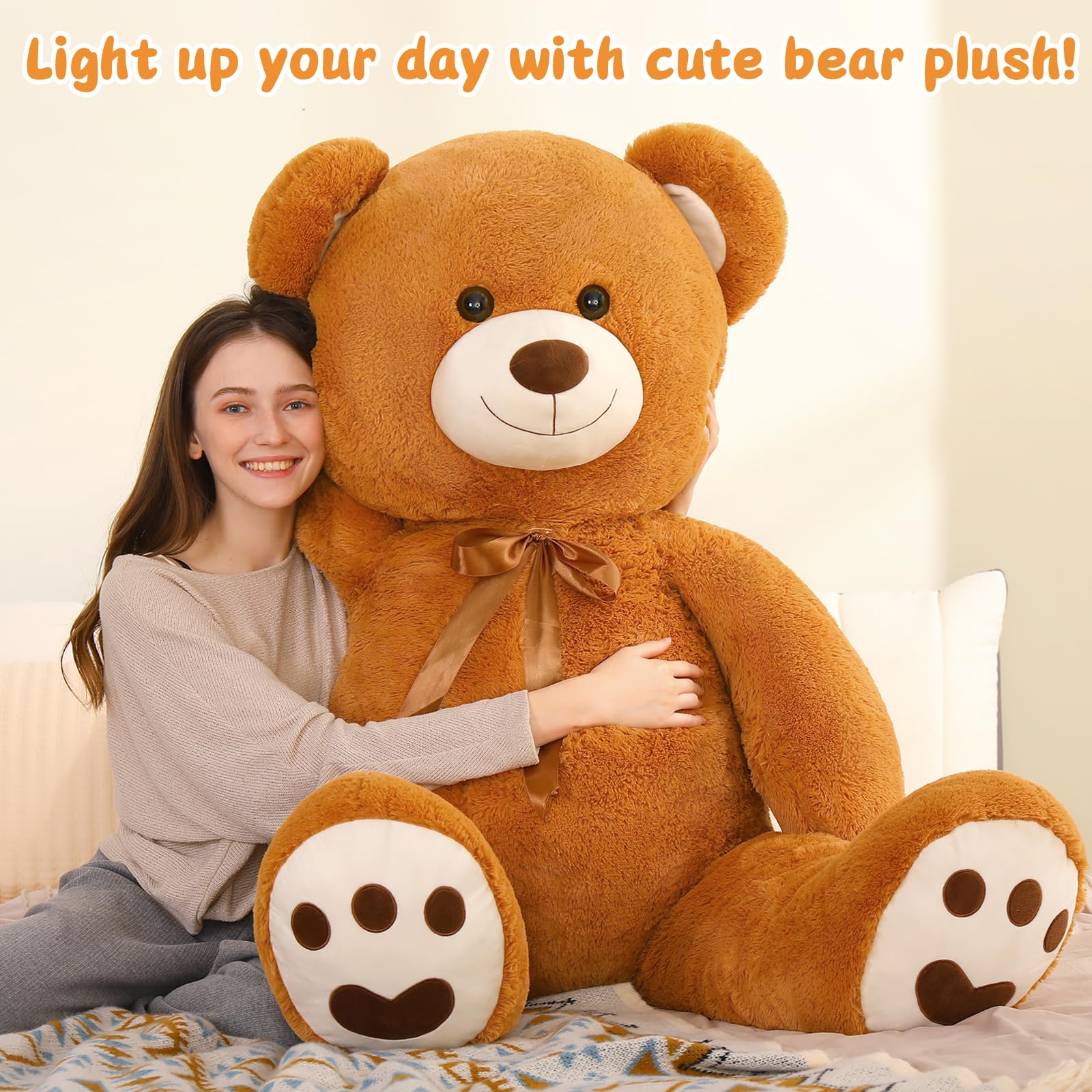 Foto 6 pulgar | Oso De Peluche Morismos 150 Cm Con Huellas - Venta Internacional.