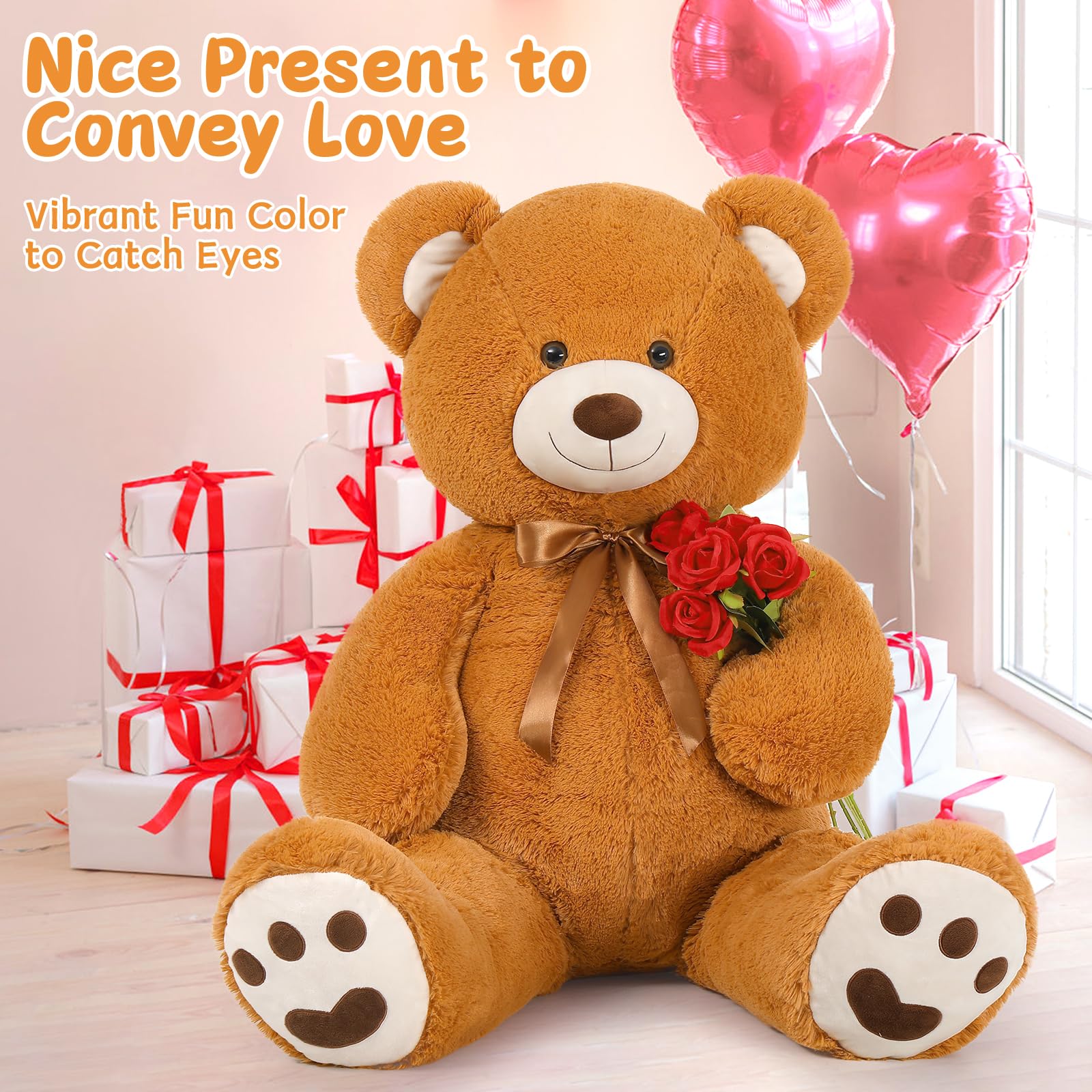 Foto 7 pulgar | Oso De Peluche Morismos 150 Cm Con Huellas - Venta Internacional.