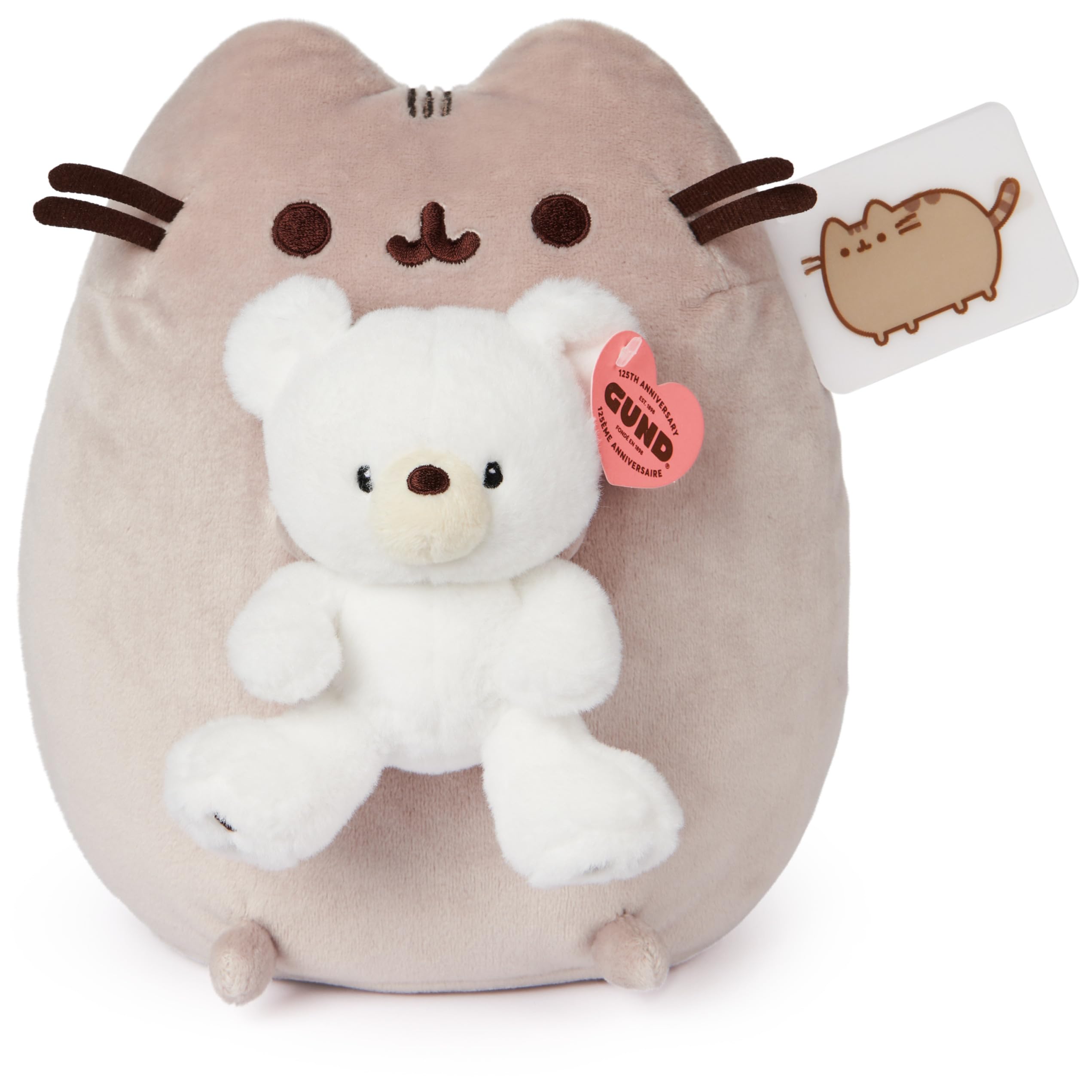 Foto 7 pulgar | Peluche Gund Pusheen Con Oso Kai Para Niños Mayores De 8 Años, Color Gris - Venta Internacional.