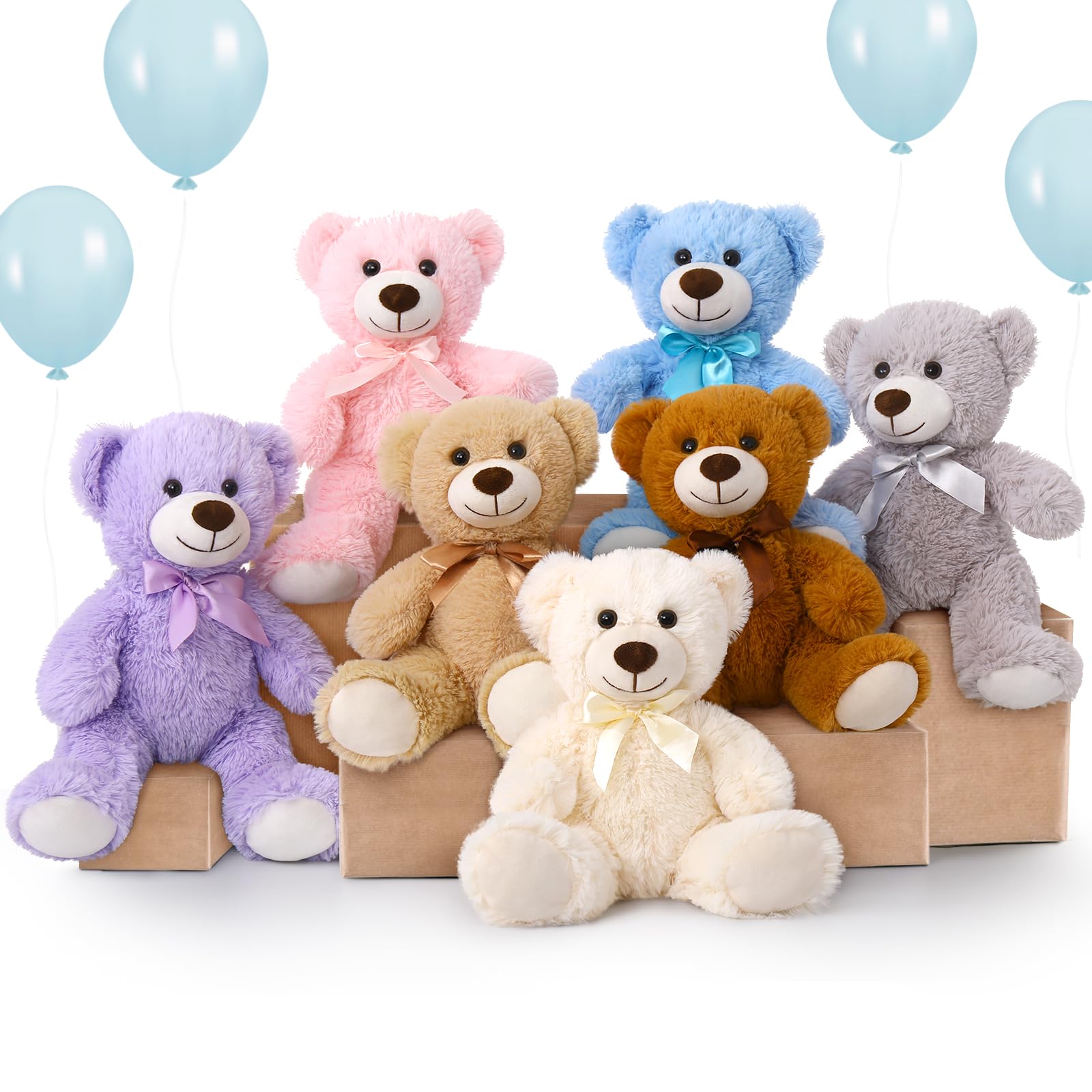 Foto 2 pulgar | Oso De Peluche Morismos De 14 Pulgadas, Paquete De 7 Para Bebé - Venta Internacional.