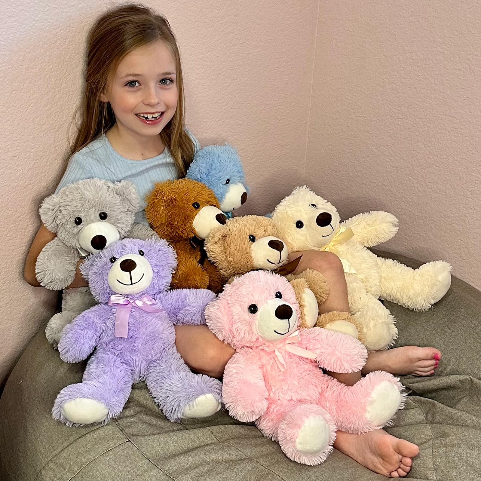 Foto 3 pulgar | Oso De Peluche Morismos De 14 Pulgadas, Paquete De 7 Para Bebé - Venta Internacional.