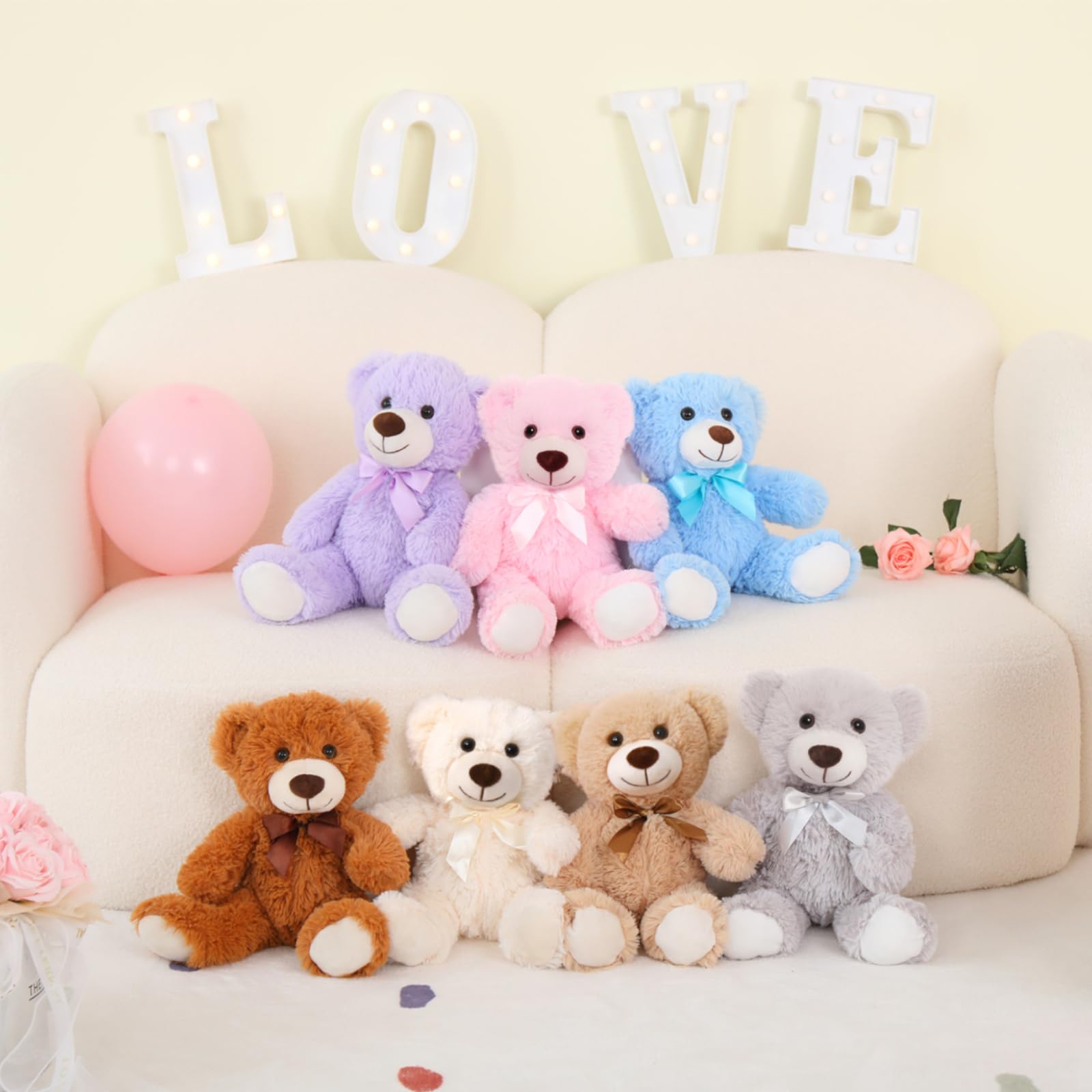 Foto 6 pulgar | Oso De Peluche Morismos De 14 Pulgadas, Paquete De 7 Para Bebé - Venta Internacional.