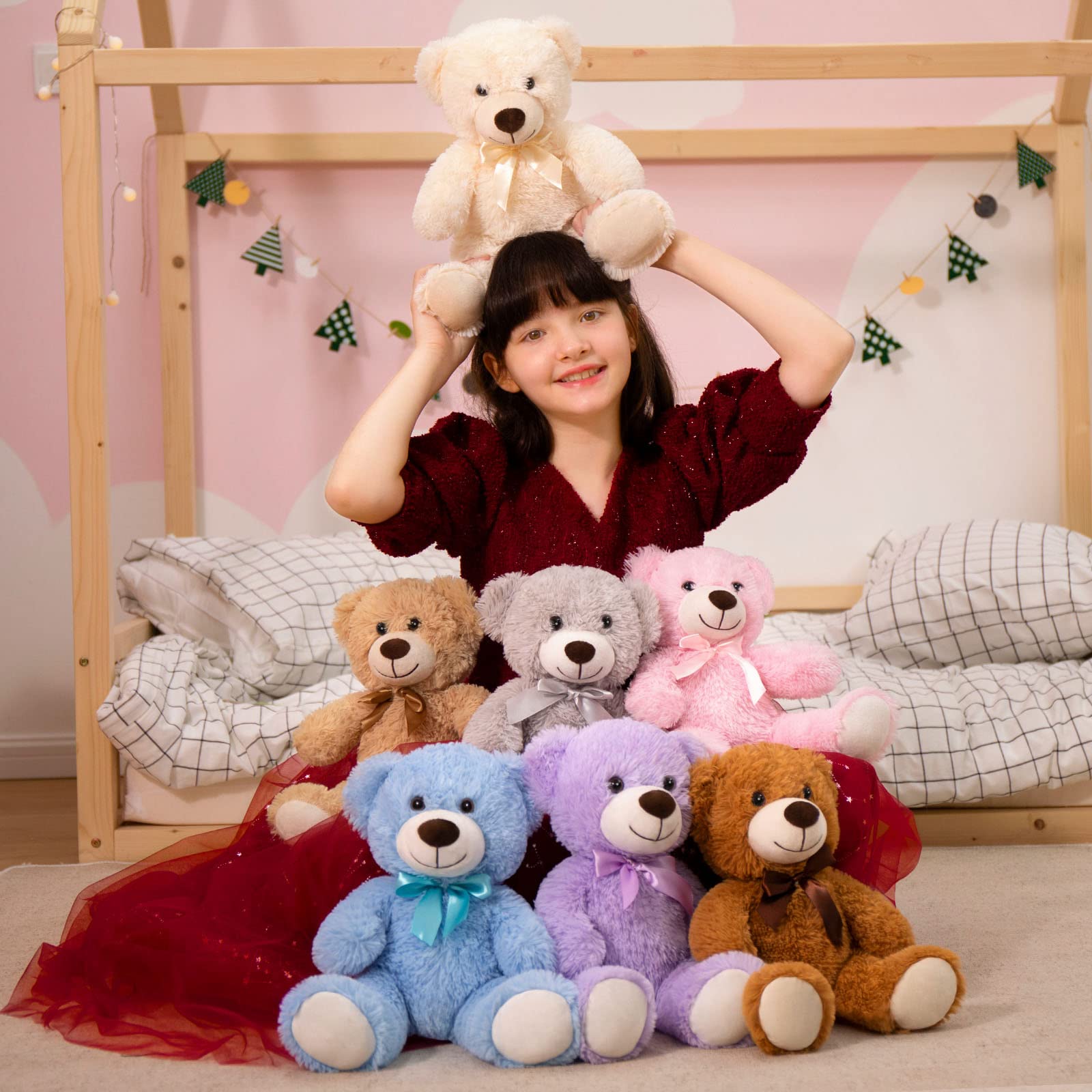 Foto 7 pulgar | Oso De Peluche Morismos De 14 Pulgadas, Paquete De 7 Para Bebé - Venta Internacional.