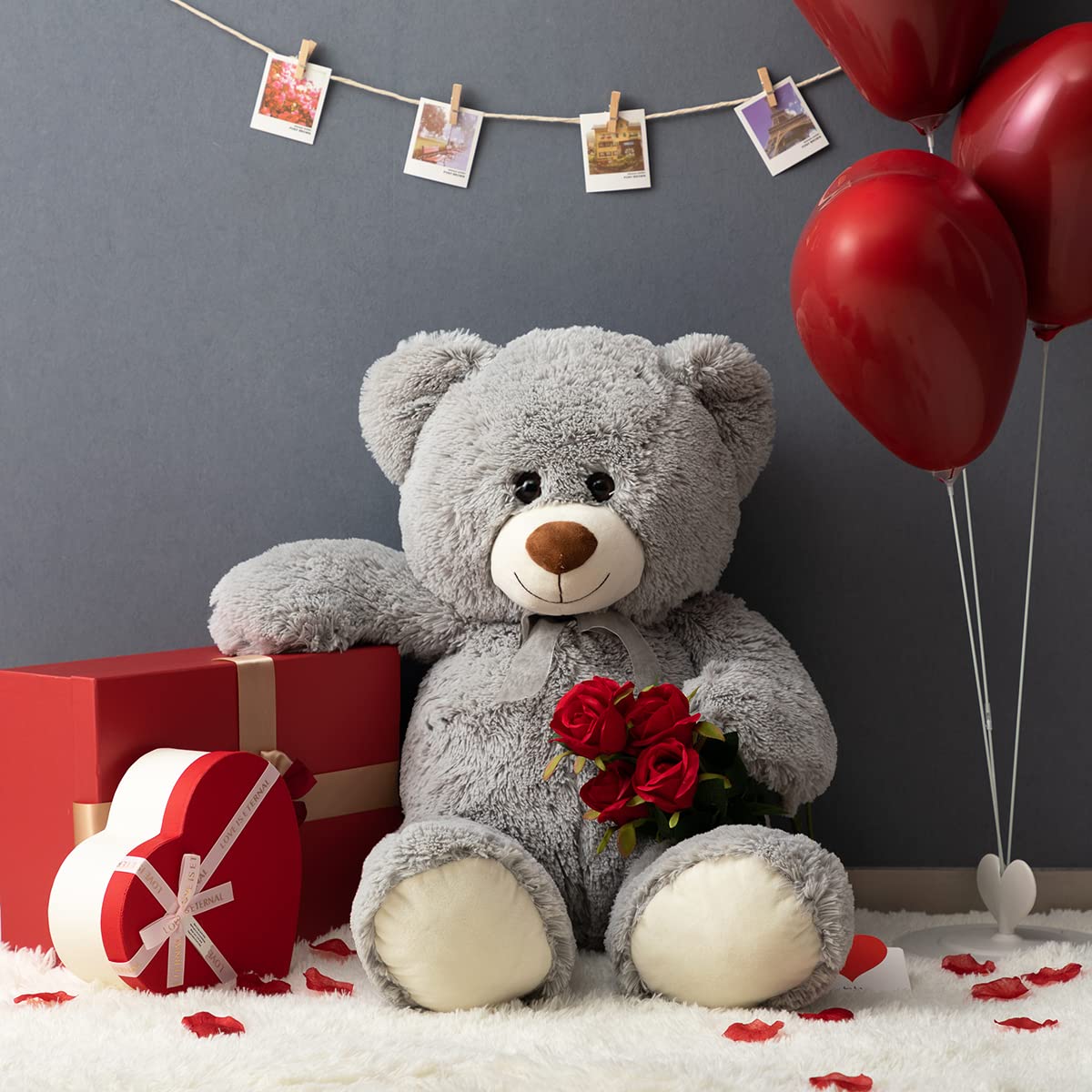 Foto 2 | Oso De Peluche Gigante Teddy Bear Hollyhome, 90 Cm, Gris - Venta Internacional.