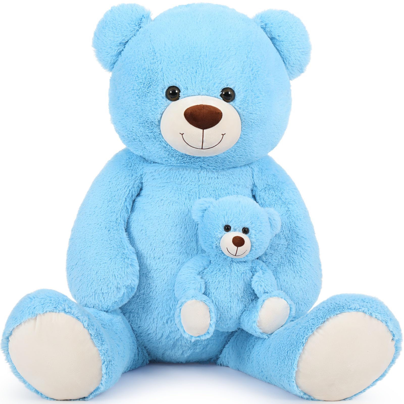 Oso De Peluche Gigante Tezituor De 130 Cm Con Color Azul Bebé - Venta Internacional.
