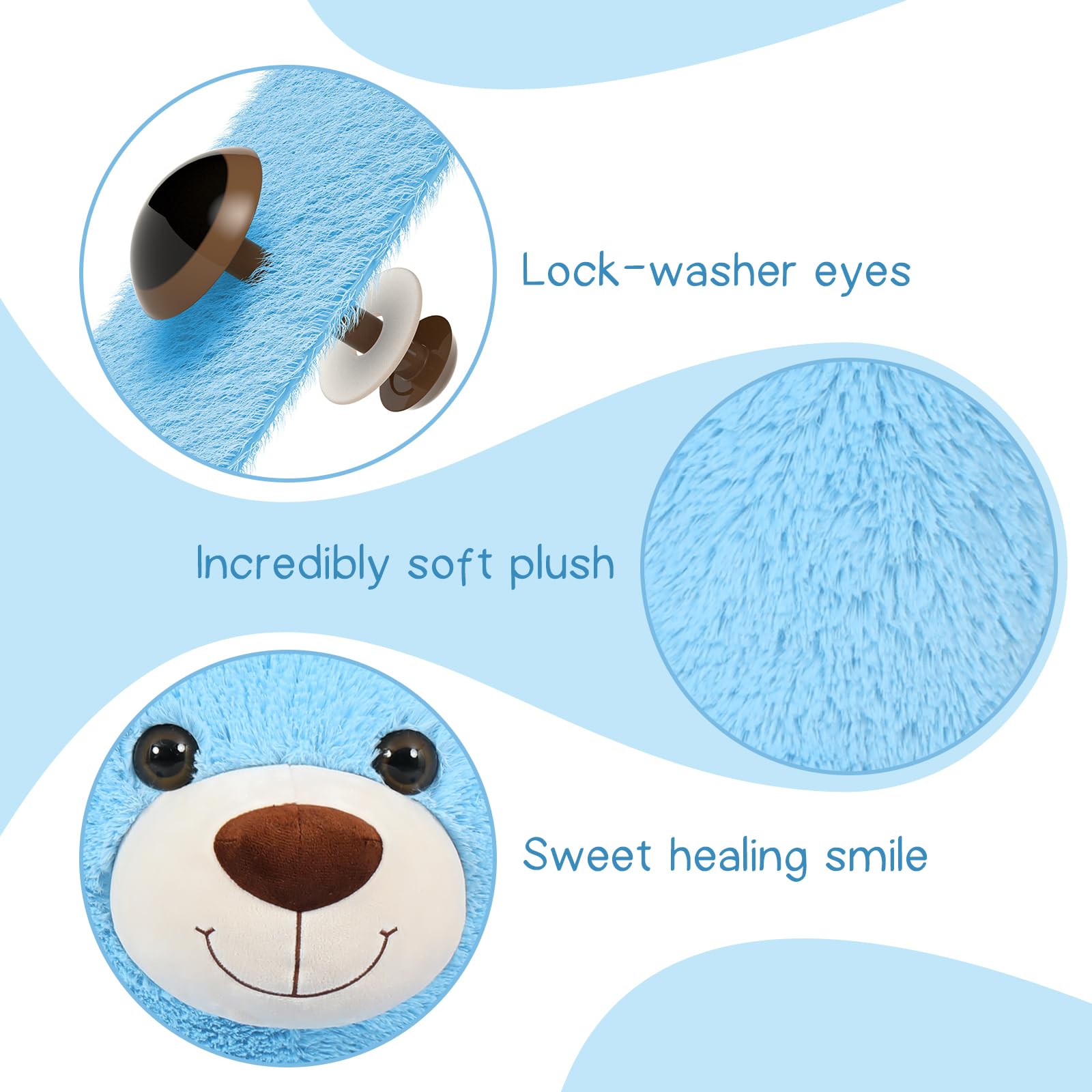 Foto 4 pulgar | Oso De Peluche Gigante Tezituor De 130 Cm Con Color Azul Bebé - Venta Internacional.