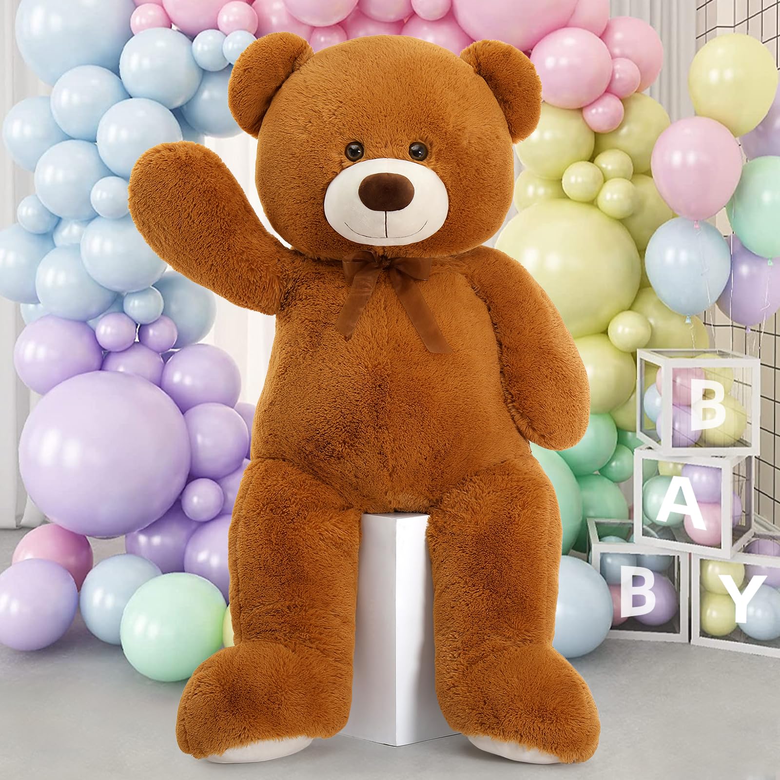 Foto 6 pulgar | Peluche Morismos, Oso De Peluche Gigante, 130 Cm, Color Marrón Oscuro - Venta Internacional.
