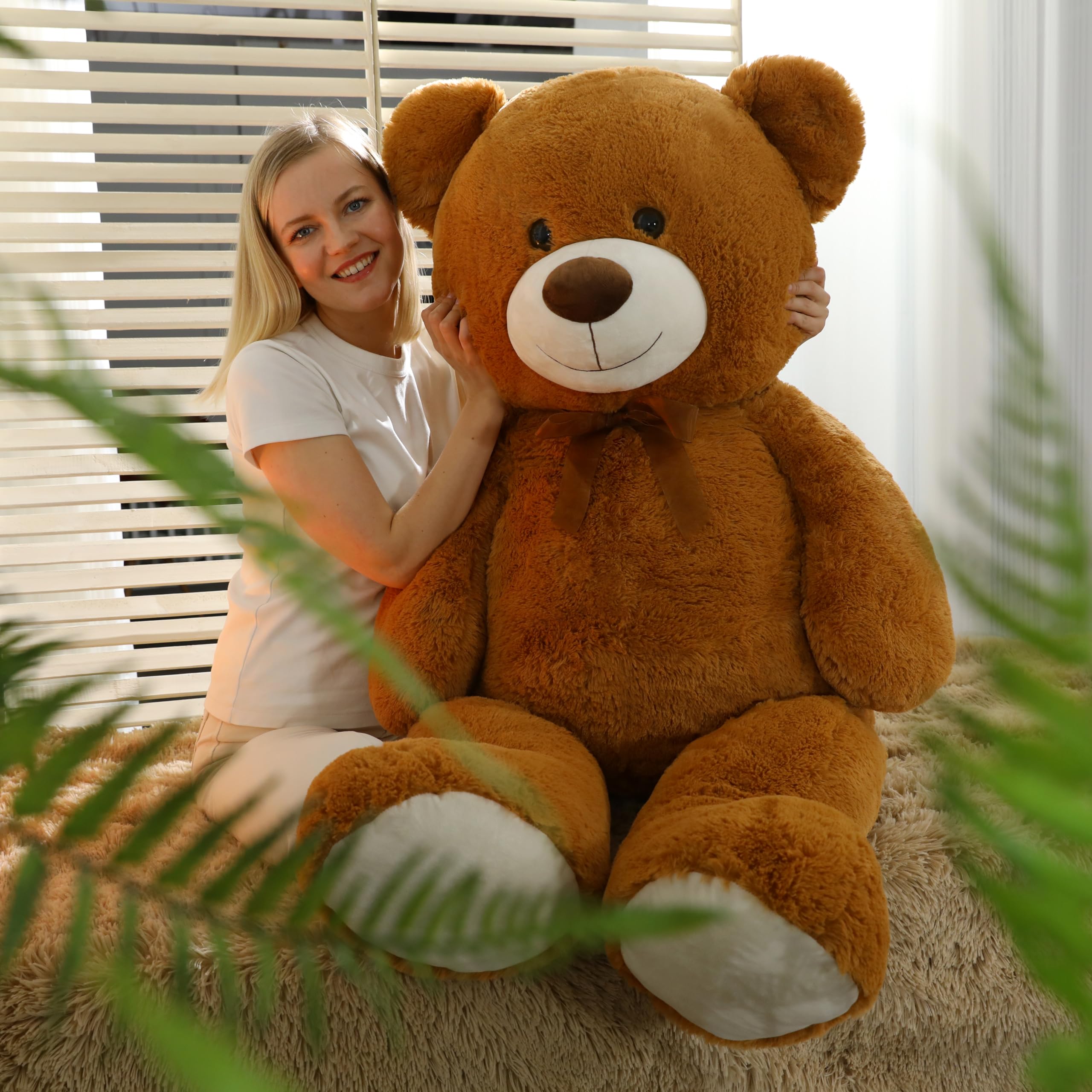 Foto 8 pulgar | Peluche Morismos, Oso De Peluche Gigante, 130 Cm, Color Marrón Oscuro - Venta Internacional.