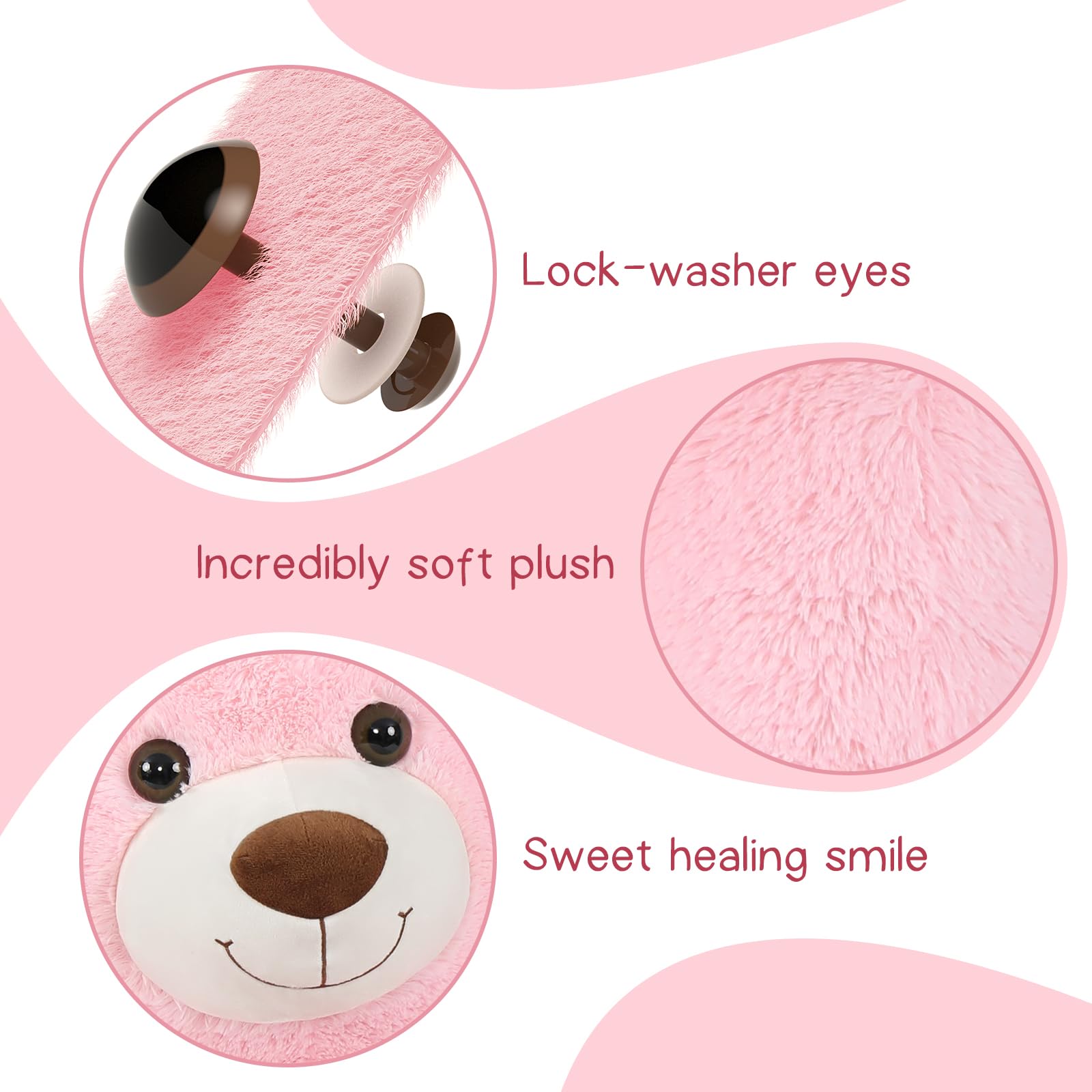 Foto 4 pulgar | Oso De Peluche Gigante Tezituor De 130 Cm Con Color Rosa Bebé - Venta Internacional.