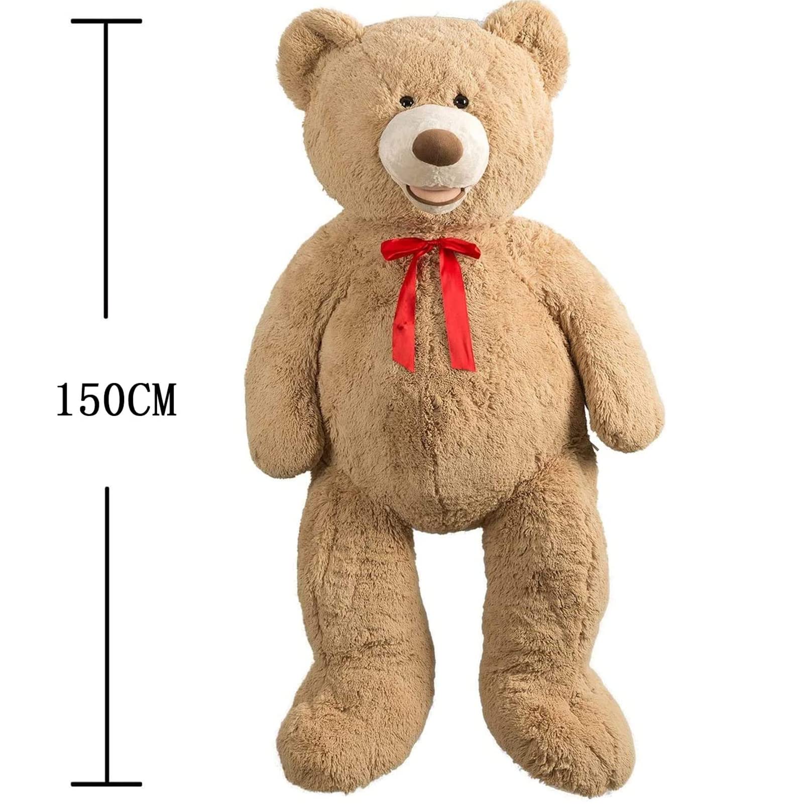 Foto 8 pulgar | Peluche Gigante De Peluche Teddy Bear Hollyhome, 150 Cm, Color Marrón - Venta Internacional.