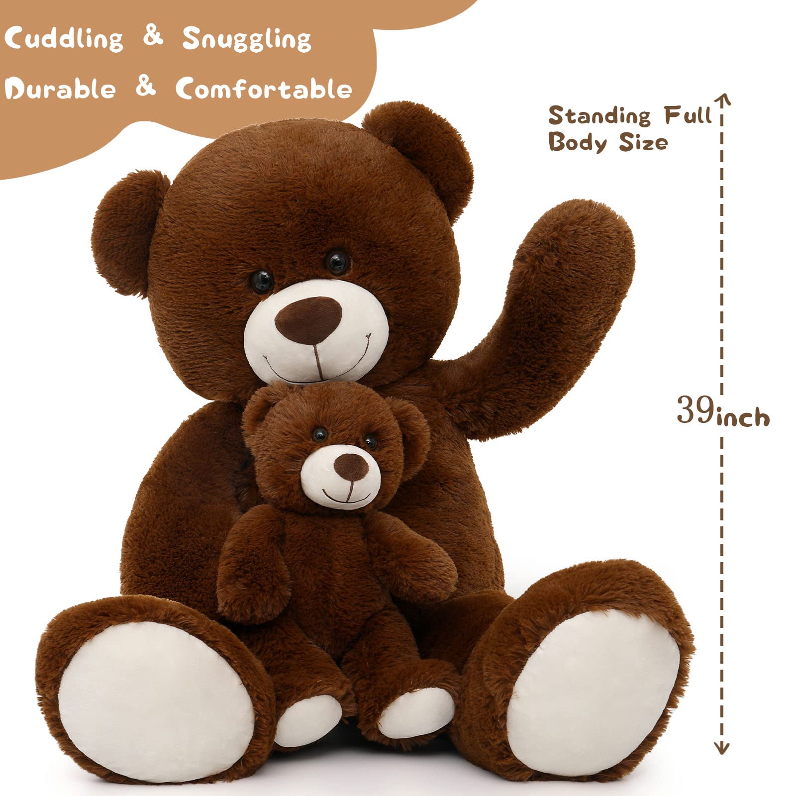 Foto 5 pulgar | Oso De Peluche Morismos Giant Mommy & Baby De 1 M - Venta Internacional.