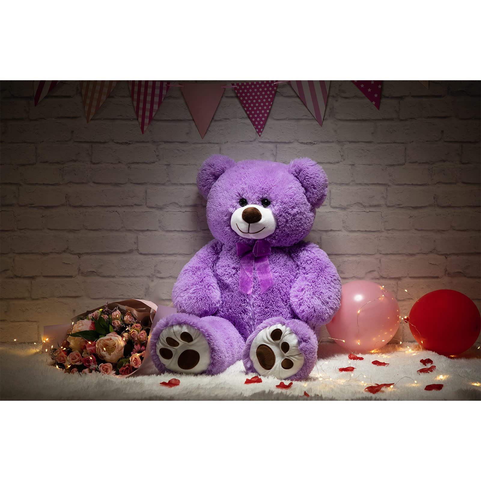 Foto 3 pulgar | Oso De Peluche Gigante Hollyhome De 90 Cm, Color Morado - Venta Internacional.