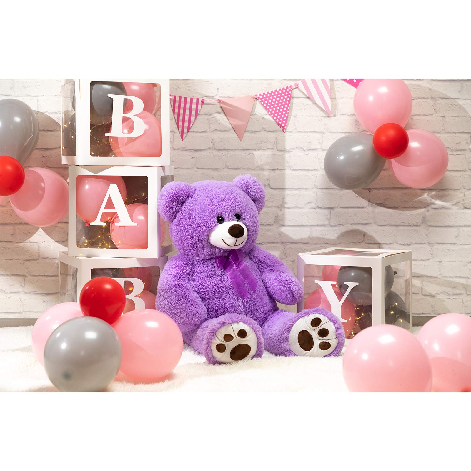 Foto 4 pulgar | Oso De Peluche Gigante Hollyhome De 90 Cm, Color Morado - Venta Internacional.