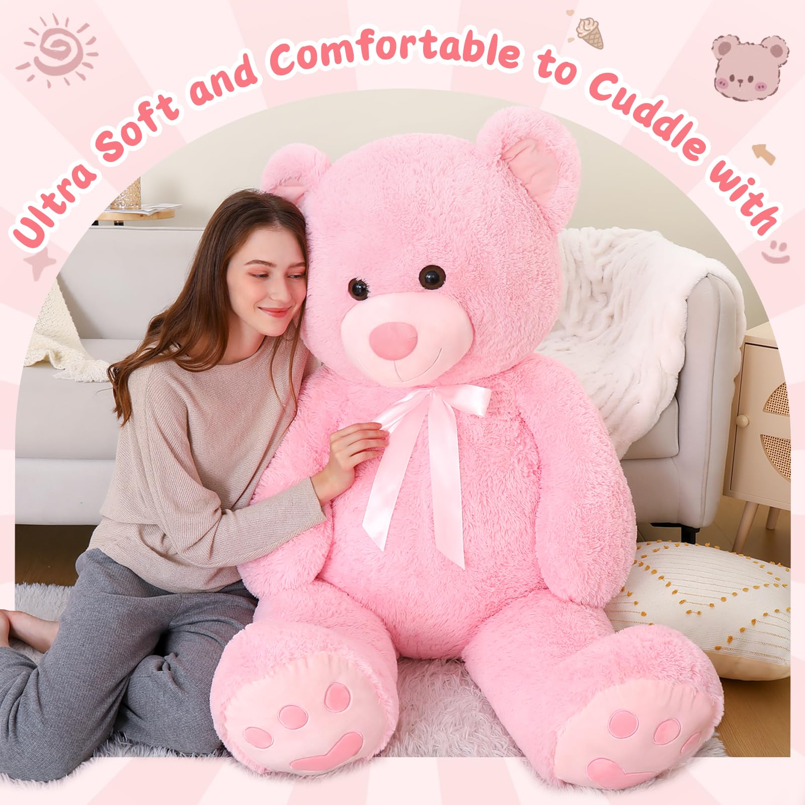 Foto 5 pulgar | Oso De Peluche Gigante Morismos De 150 Cm Con Huellas - Venta Internacional.