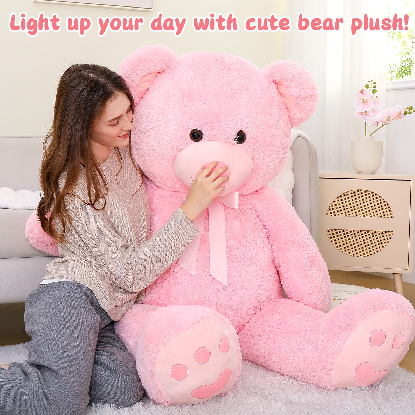 Foto 6 pulgar | Oso De Peluche Gigante Morismos De 150 Cm Con Huellas - Venta Internacional.