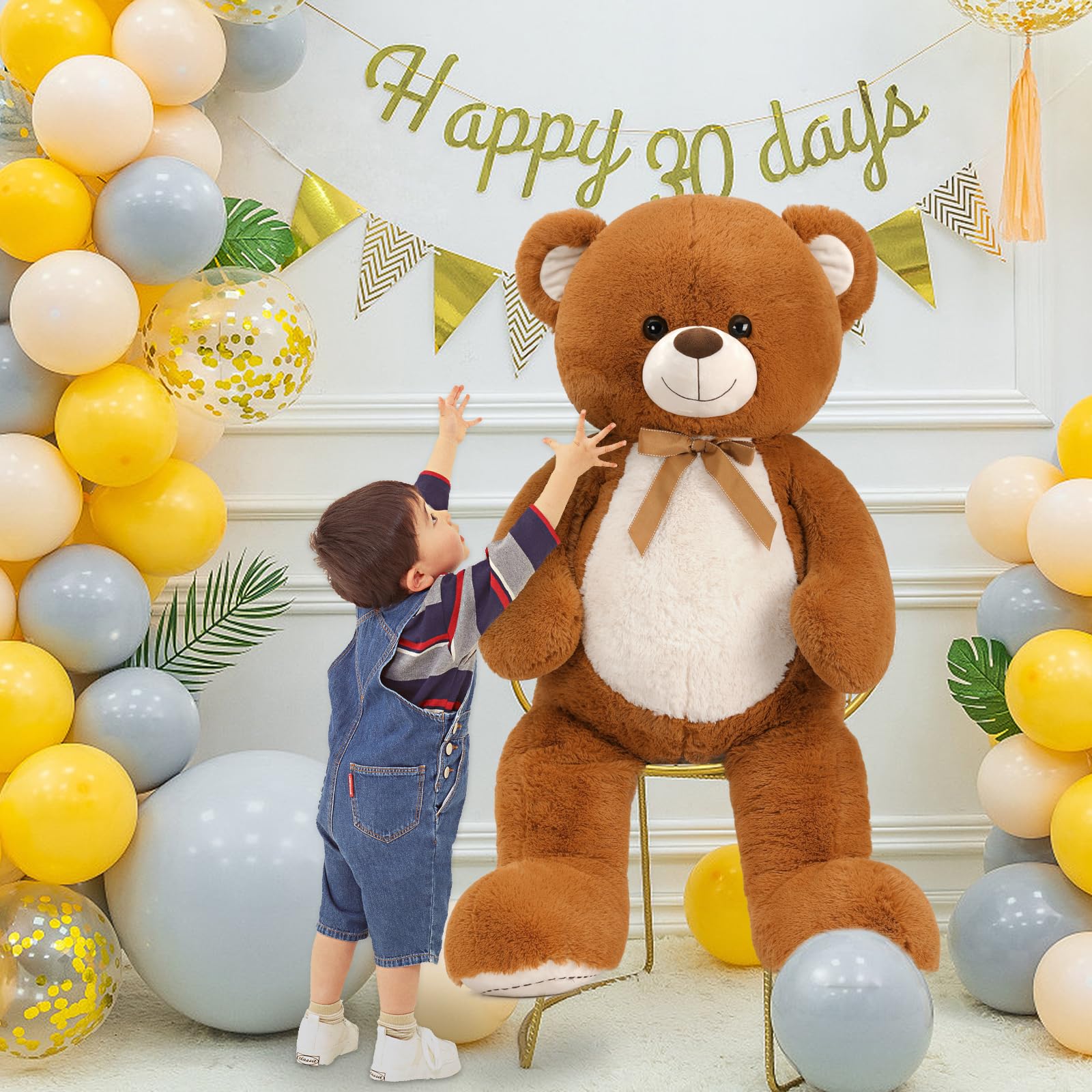Foto 4 | Peluche Tezituor, Gran Oso De Peluche, 1,3 M, Color Marrón Oscuro - Venta Internacional.