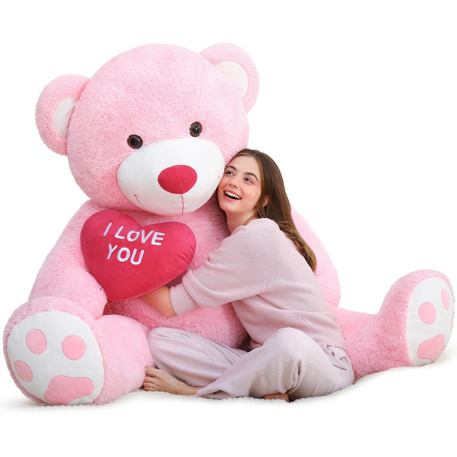 Foto 1 | Oso De Peluche Mao Golan Giant, 152 Cm, Diseño De Corazón Rojo, Diseño De Corazón - Venta Internacional.