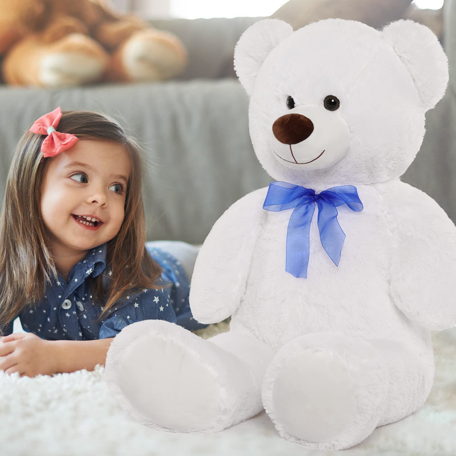 Foto 3 pulgar | Oso De Peluche Morismos Giant, 90 Cm, Blanco, Para Niños - Venta Internacional.