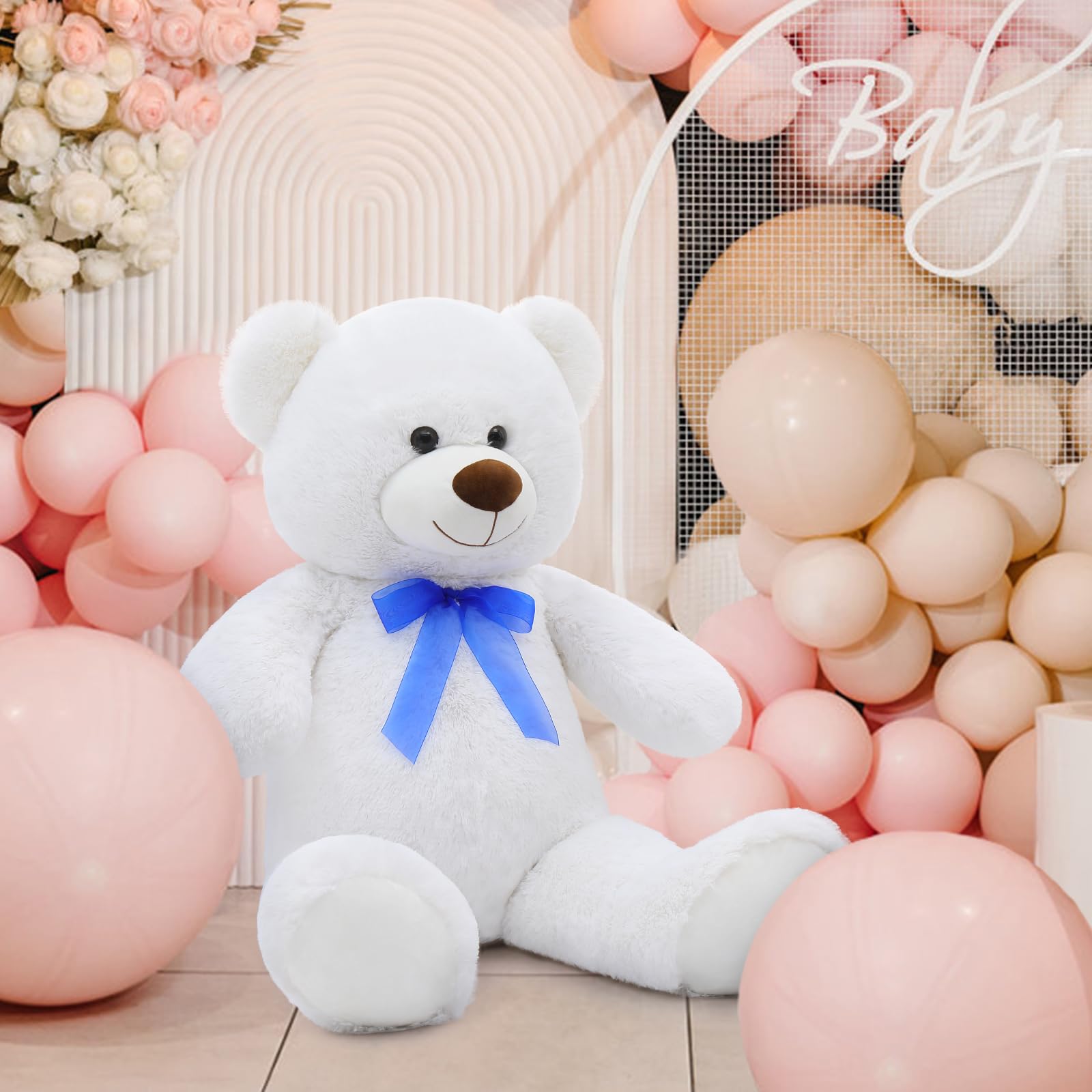 Foto 4 pulgar | Oso De Peluche Morismos Giant, 90 Cm, Blanco, Para Niños - Venta Internacional.