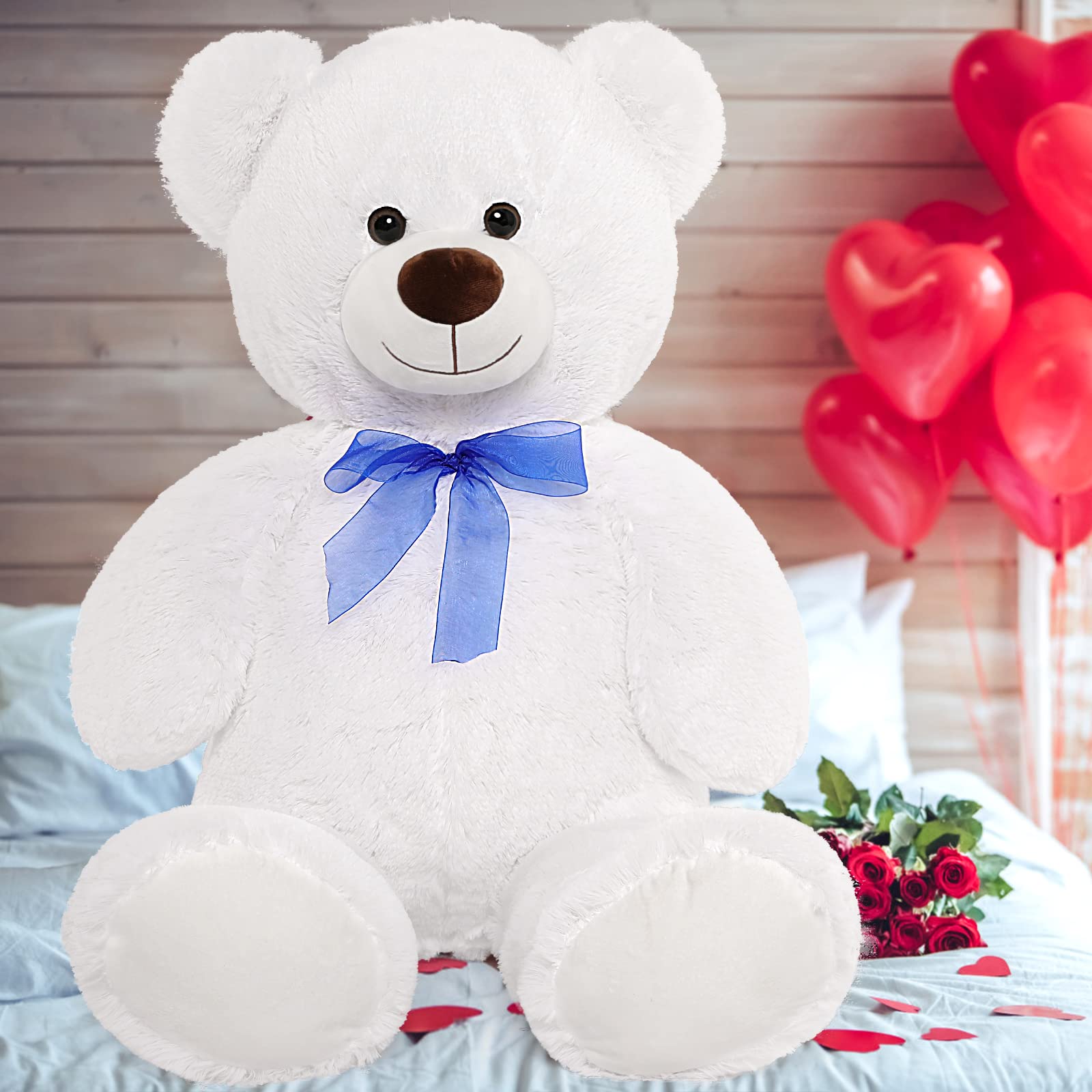 Foto 7 pulgar | Oso De Peluche Morismos Giant, 90 Cm, Blanco, Para Niños - Venta Internacional.