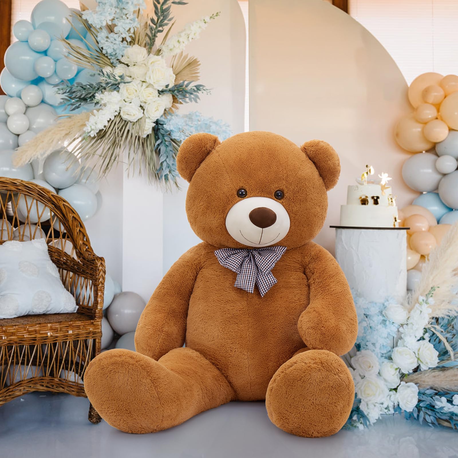 Foto 2 | Oso De Peluche Mao Golan Giant De 180 Cm De Alto, Color Marrón Oscuro, De Peluche - Venta Internacional.