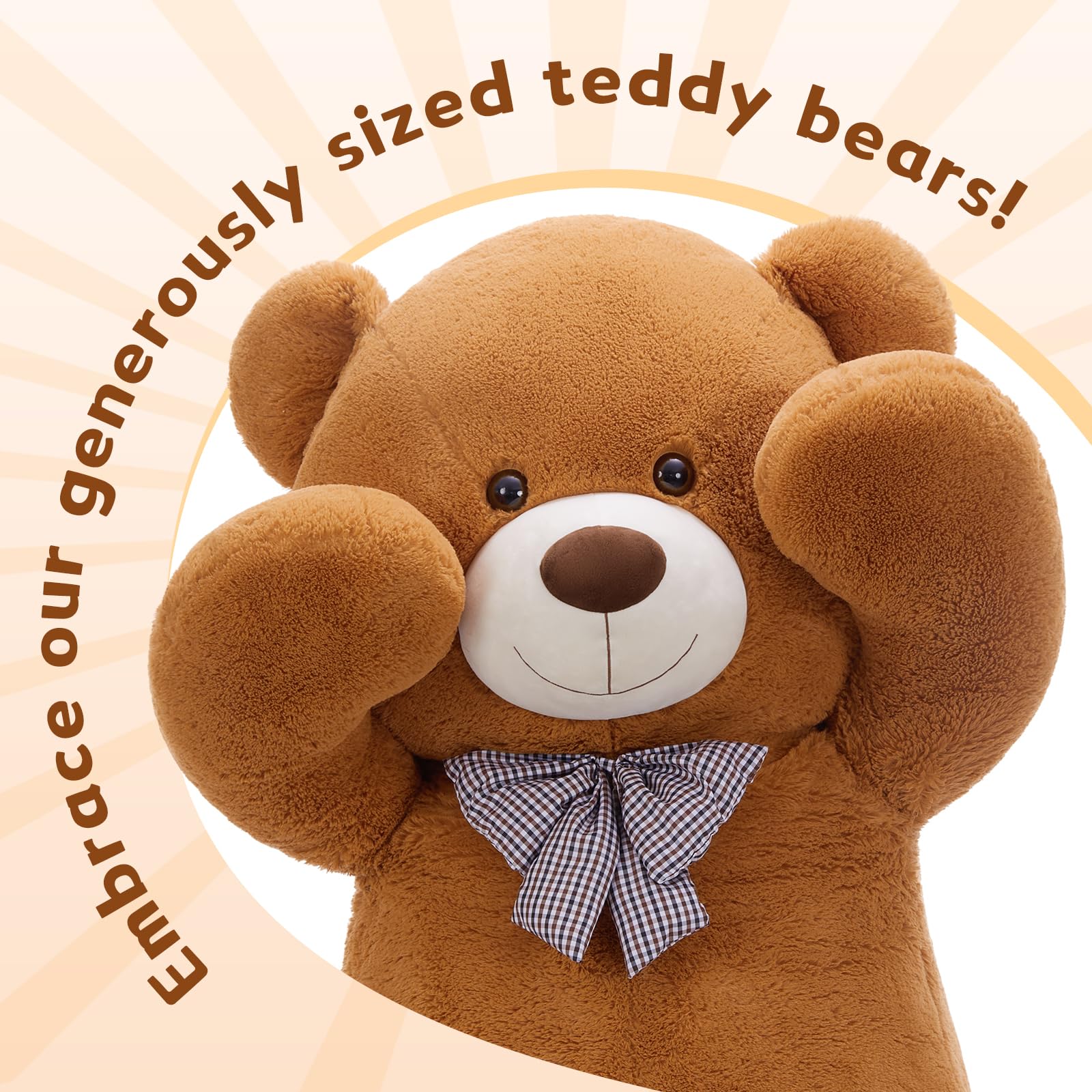 Foto 4 | Oso De Peluche Mao Golan Giant De 180 Cm De Alto, Color Marrón Oscuro, De Peluche - Venta Internacional.