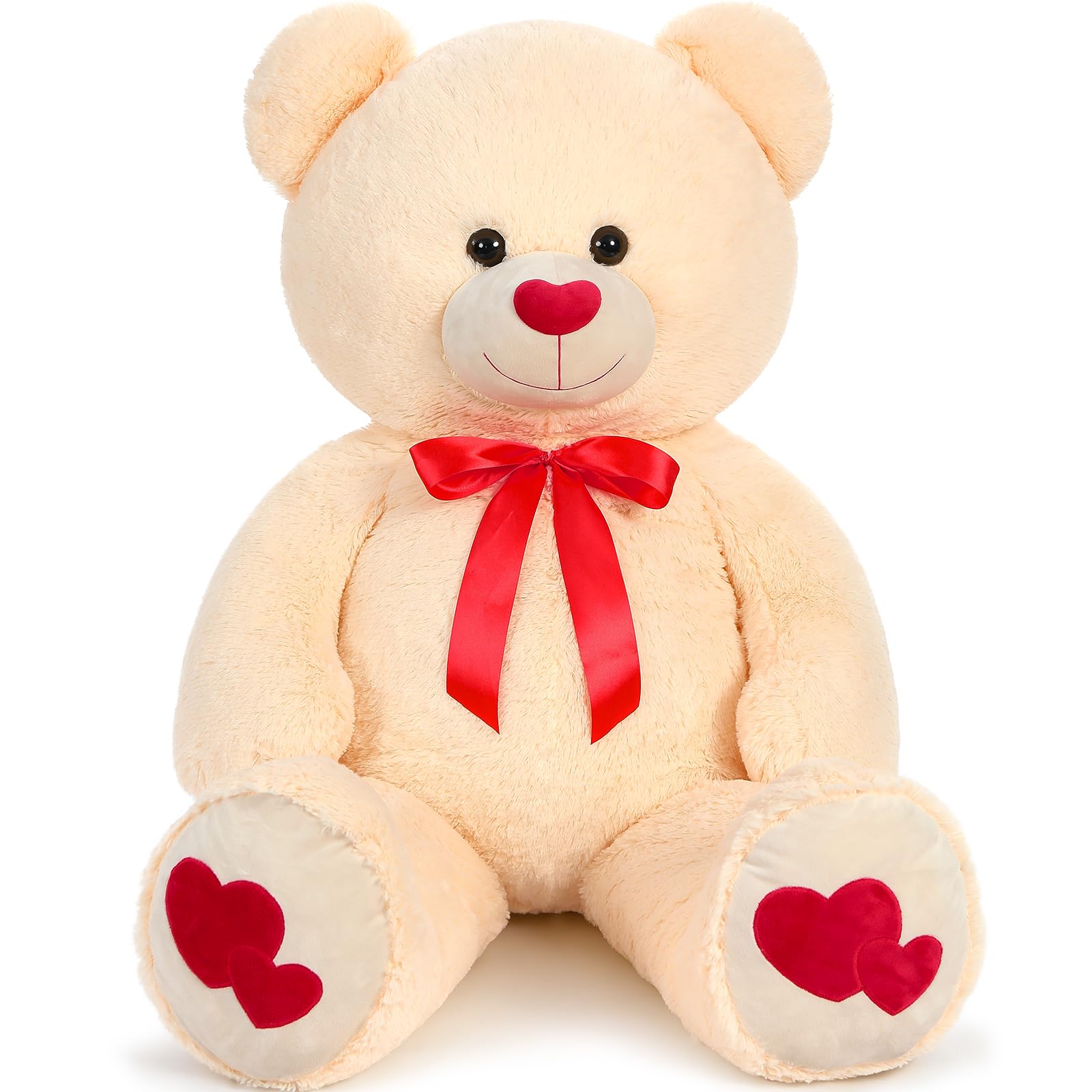 Oso De Peluche Gigante Maogolan De 42 Cm Con Huellas De Corazón - Venta Internacional.