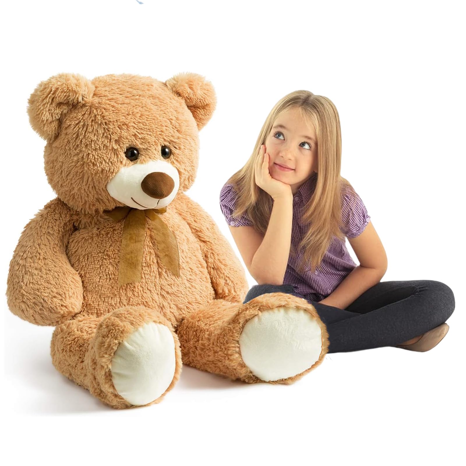 Foto 3 pulgar | Oso De Peluche Gigante Teddy Bear Hollyhome, 90 Cm, Color Canela - Venta Internacional.