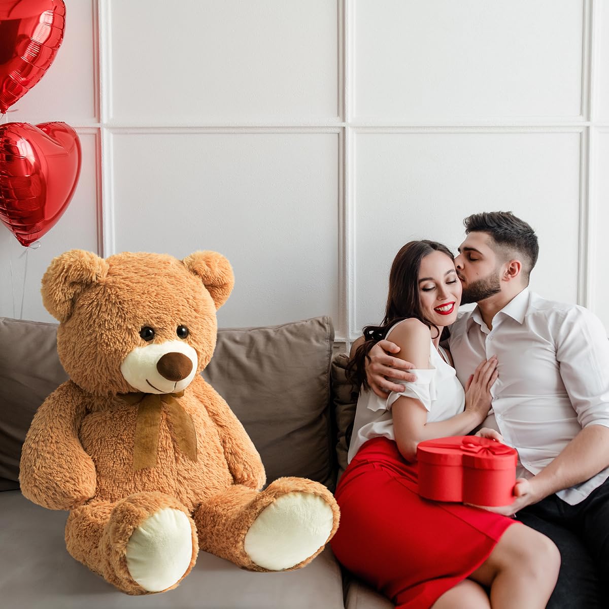 Foto 4 pulgar | Oso De Peluche Gigante Teddy Bear Hollyhome, 90 Cm, Color Canela - Venta Internacional.
