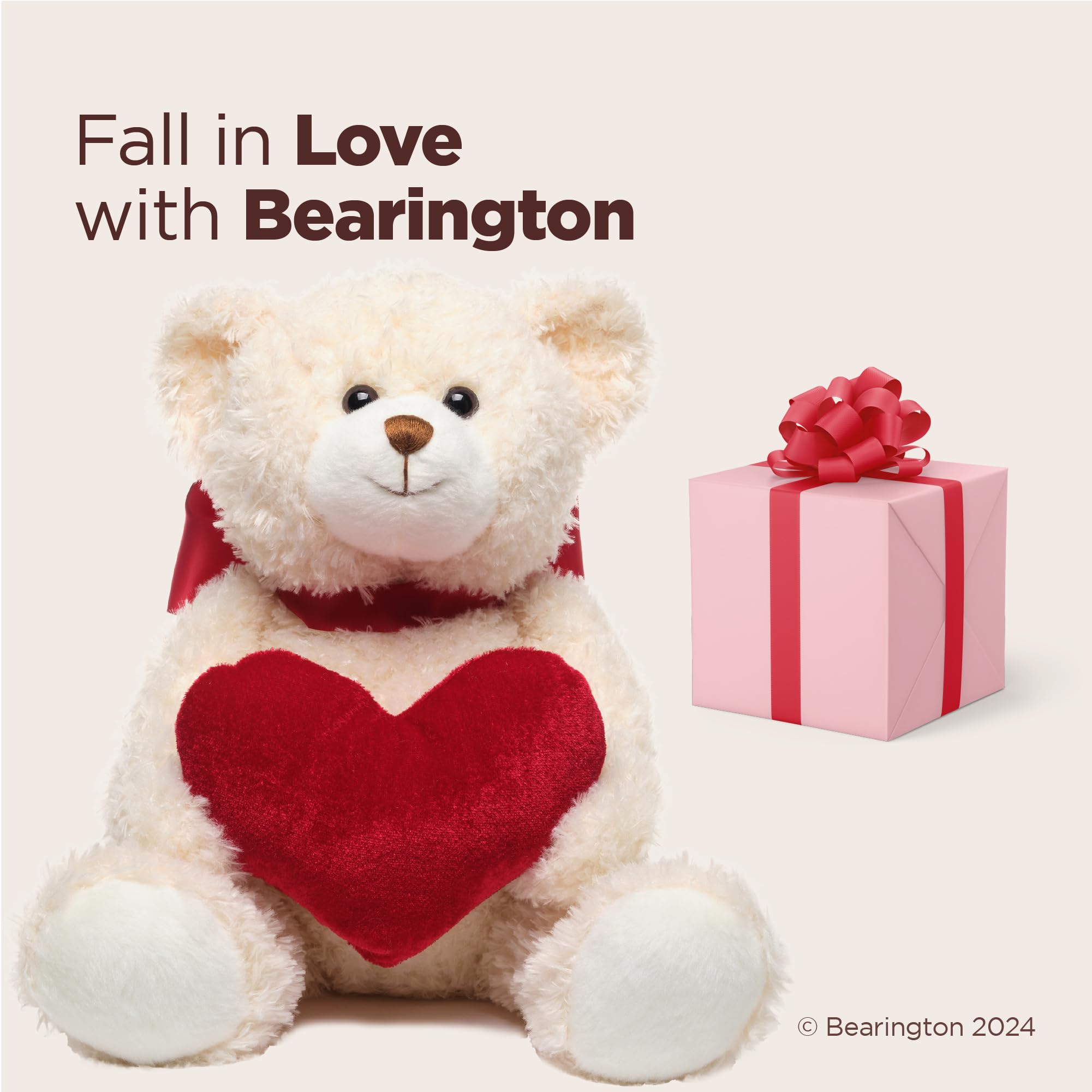 Foto 6 pulgar | Oso De Peluche Bearington Holden Heart Para San Valentín, 40 Cm - Venta Internacional.