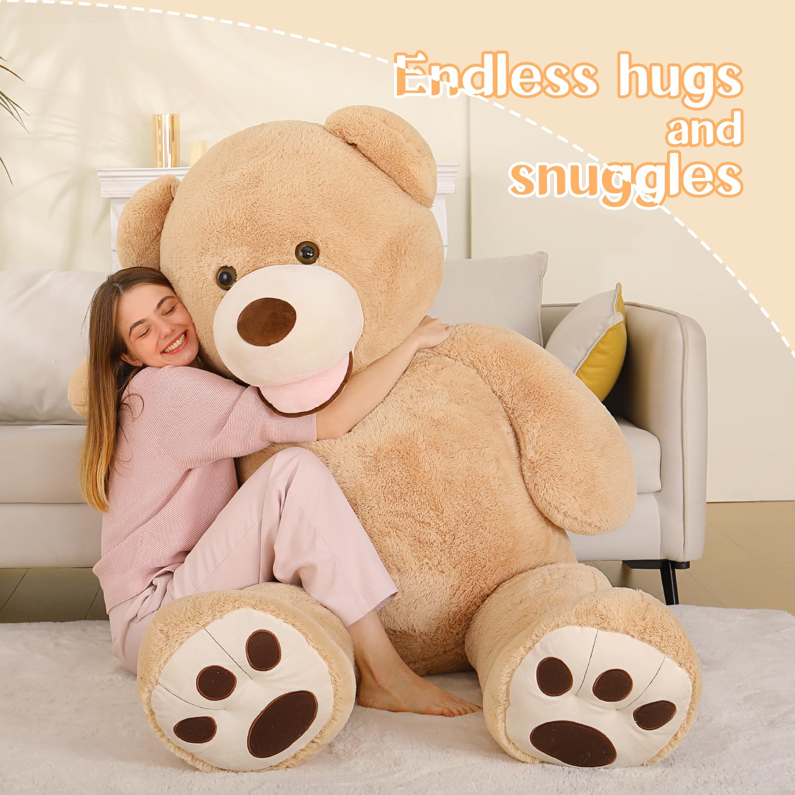 Foto 5 pulgar | Oso De Peluche Mao Golan De 6 Pies (180 Cm) Para Todas Las Edades - Venta Internacional.