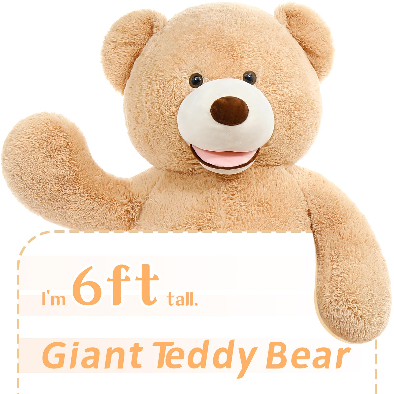 Foto 6 pulgar | Oso De Peluche Mao Golan De 6 Pies (180 Cm) Para Todas Las Edades - Venta Internacional.