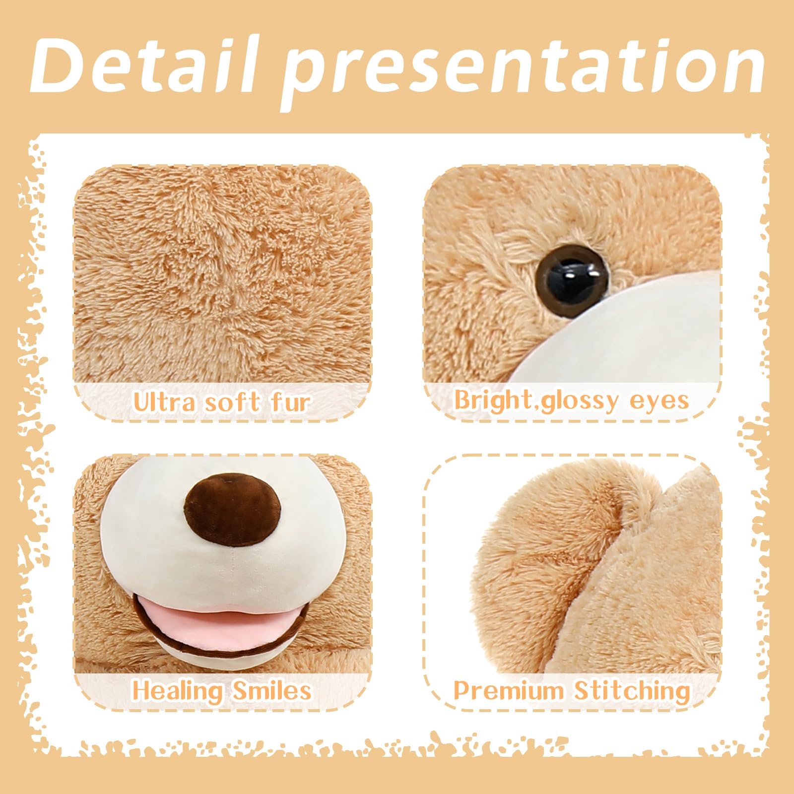 Foto 8 pulgar | Oso De Peluche Mao Golan De 6 Pies (180 Cm) Para Todas Las Edades - Venta Internacional.