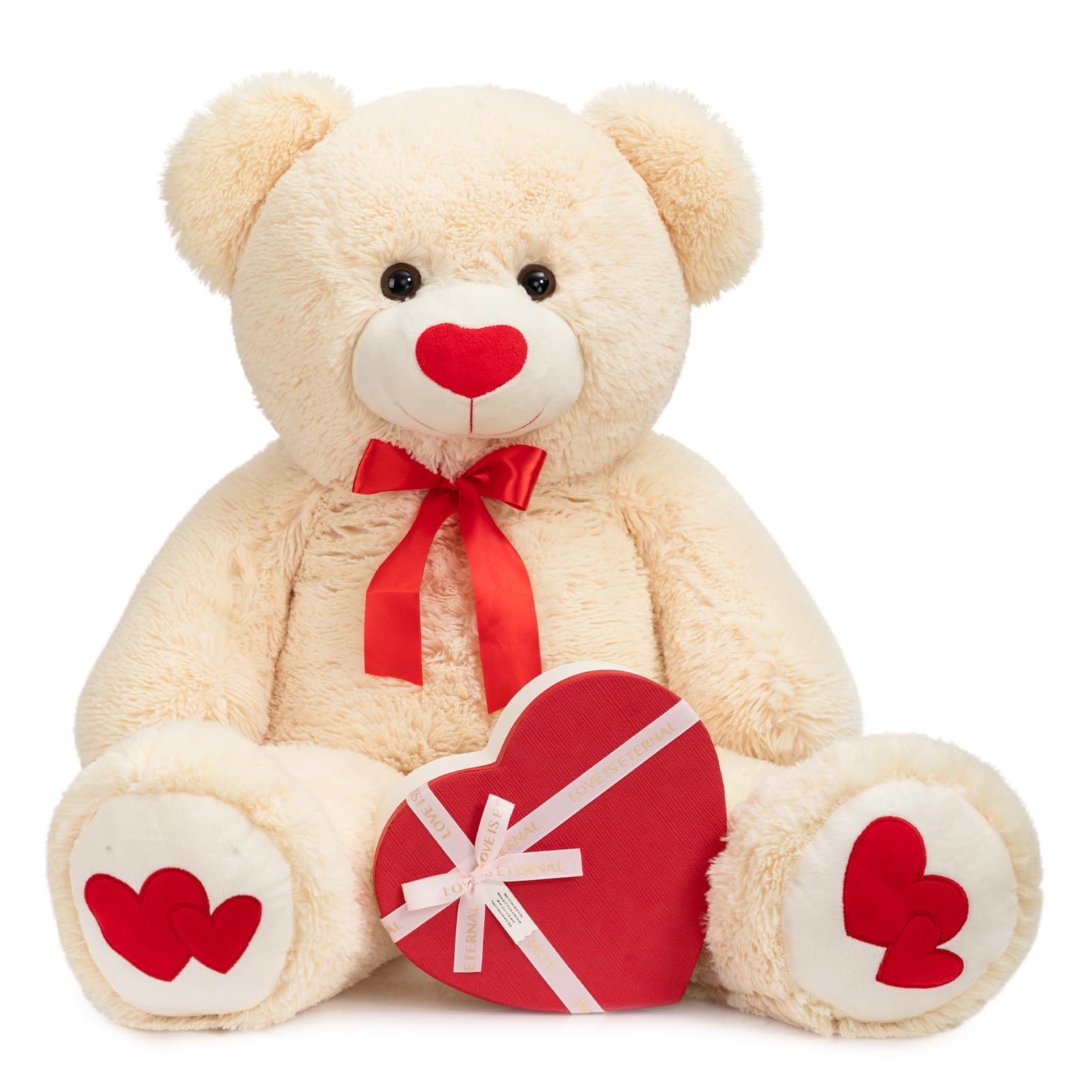 Foto 2 pulgar | Peluche Con Forma De Oso De Peluche Hollyhome, 90 Cm, Con Corazón Rojo - Venta Internacional.