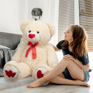 Foto 2 | Peluche Con Forma De Oso De Peluche Hollyhome, 90 Cm, Con Corazón Rojo - Venta Internacional.
