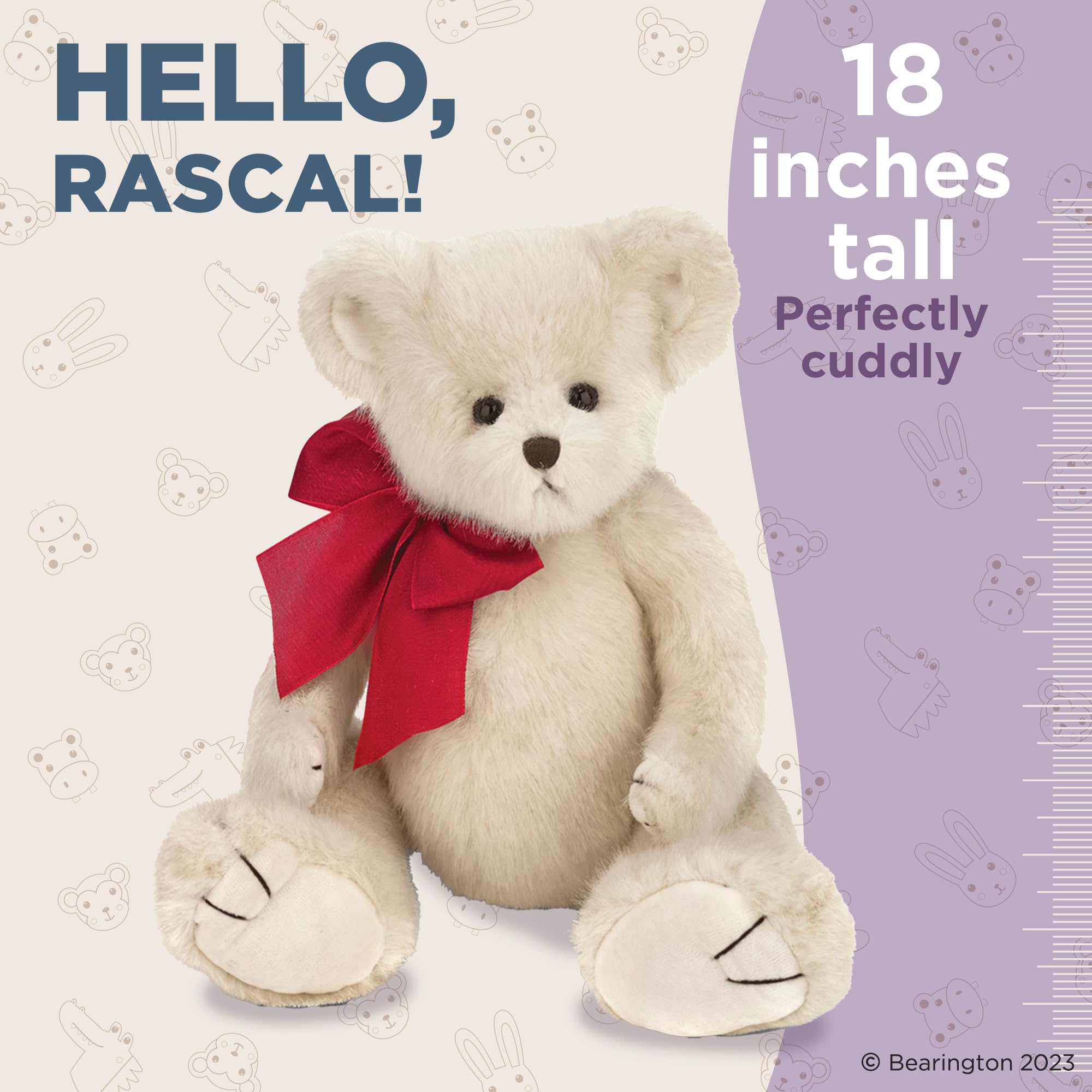 Foto 3 pulgar | Peluche Bearington Rascal, Oso De Peluche Blanco, 45 Cm - Venta Internacional.
