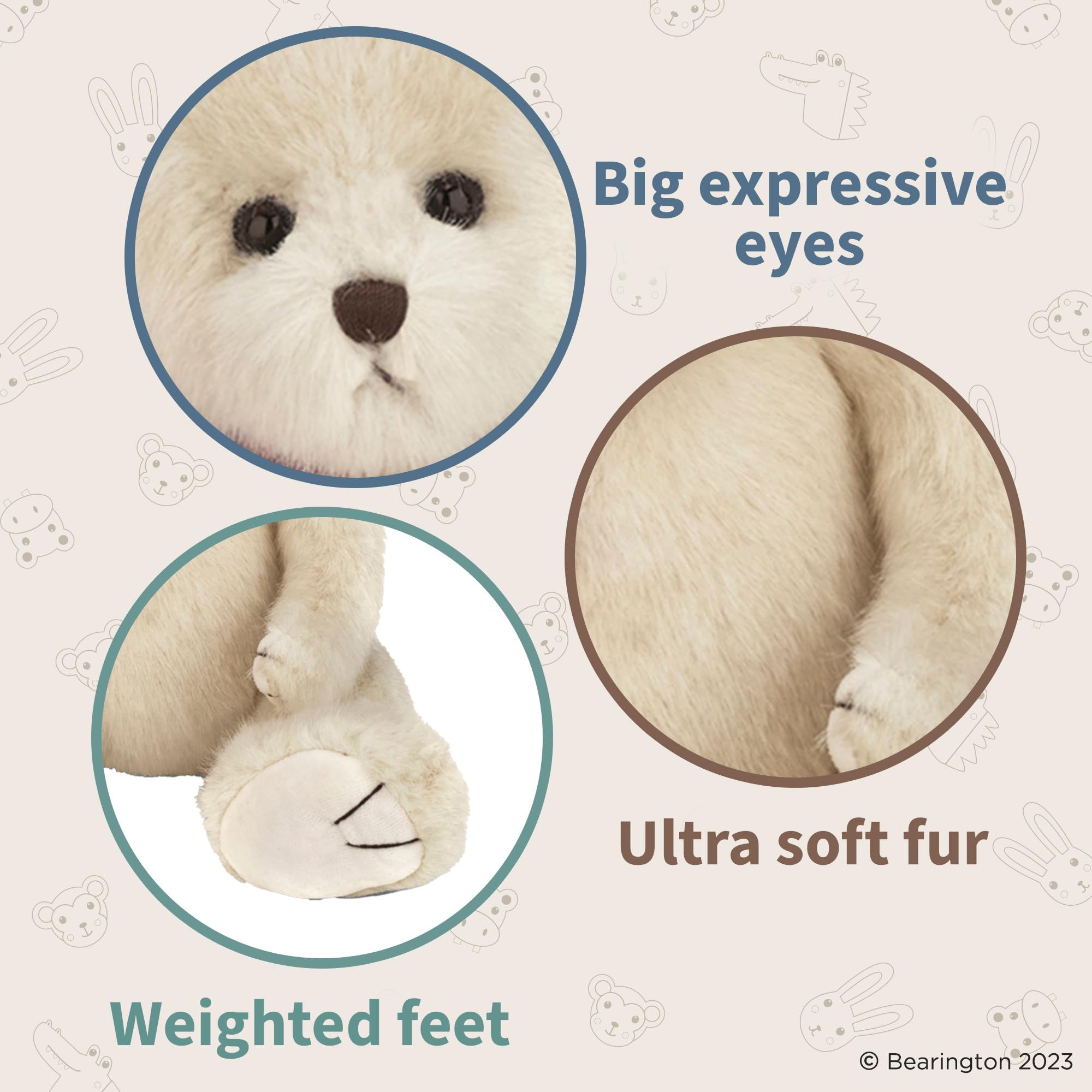 Foto 4 pulgar | Peluche Bearington Rascal, Oso De Peluche Blanco, 45 Cm - Venta Internacional.
