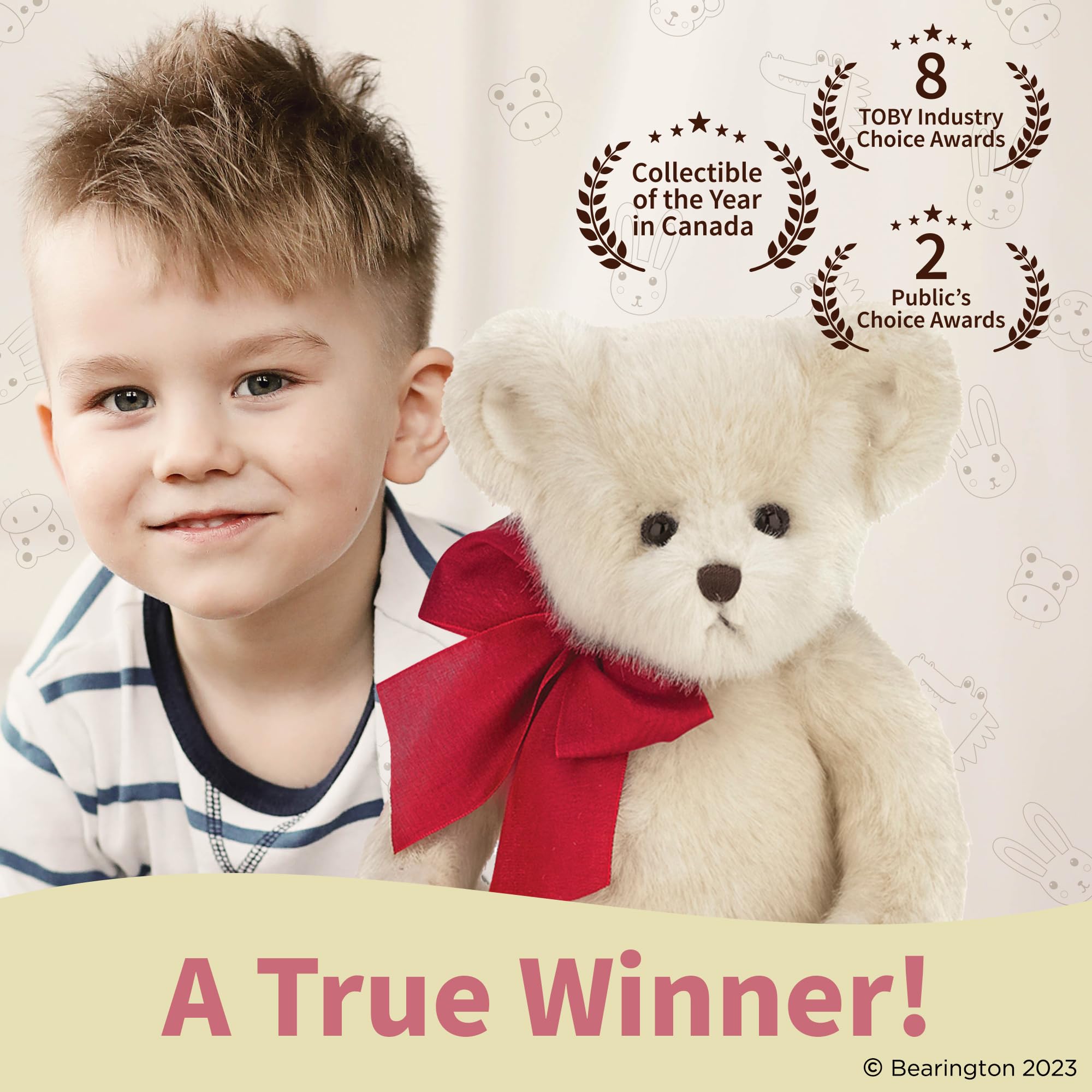 Foto 5 pulgar | Peluche Bearington Rascal, Oso De Peluche Blanco, 45 Cm - Venta Internacional.