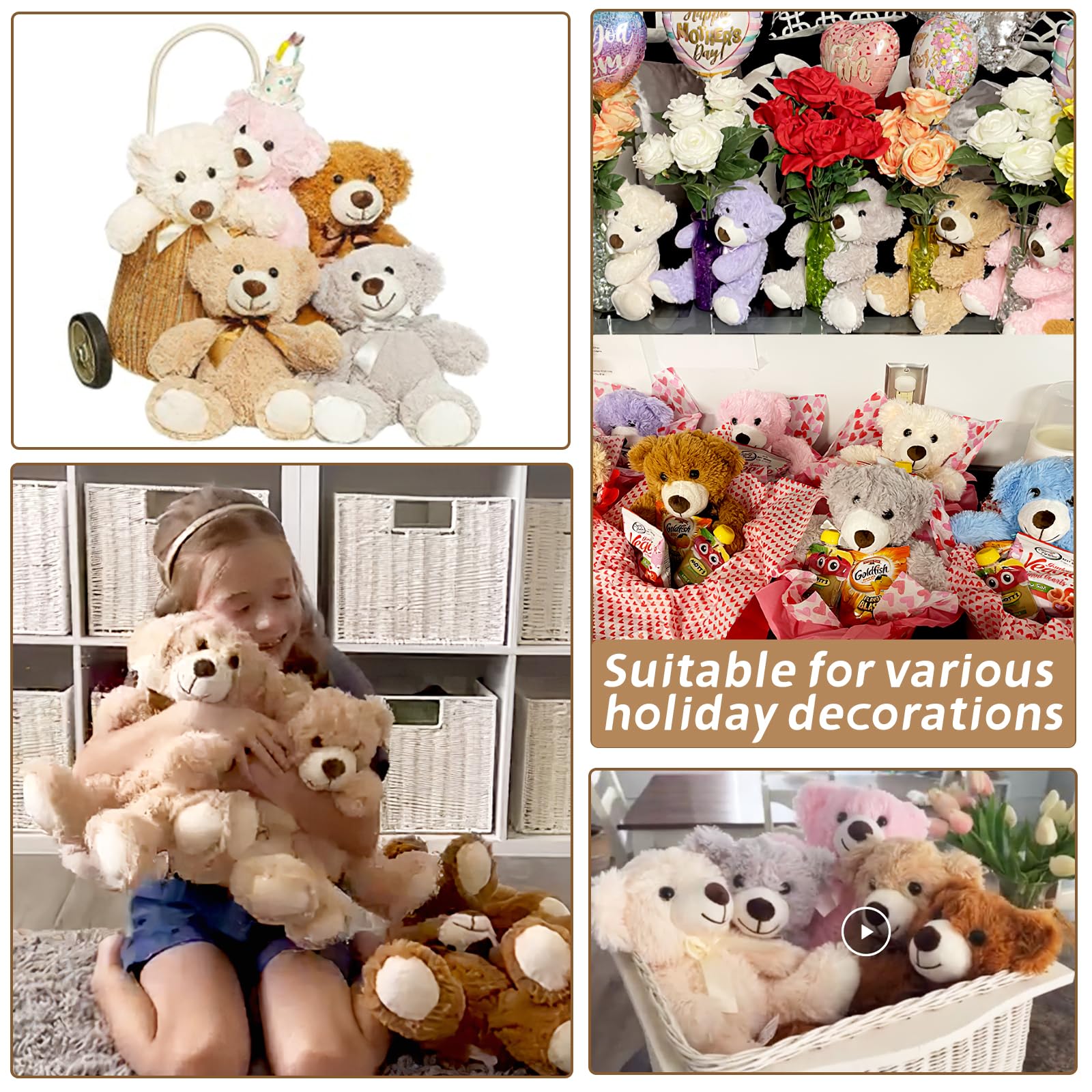 Foto 8 pulgar | Oso De Peluche Tezituor, 35 Cm, A Granel, 5 Paquetes Para Niños - Venta Internacional.