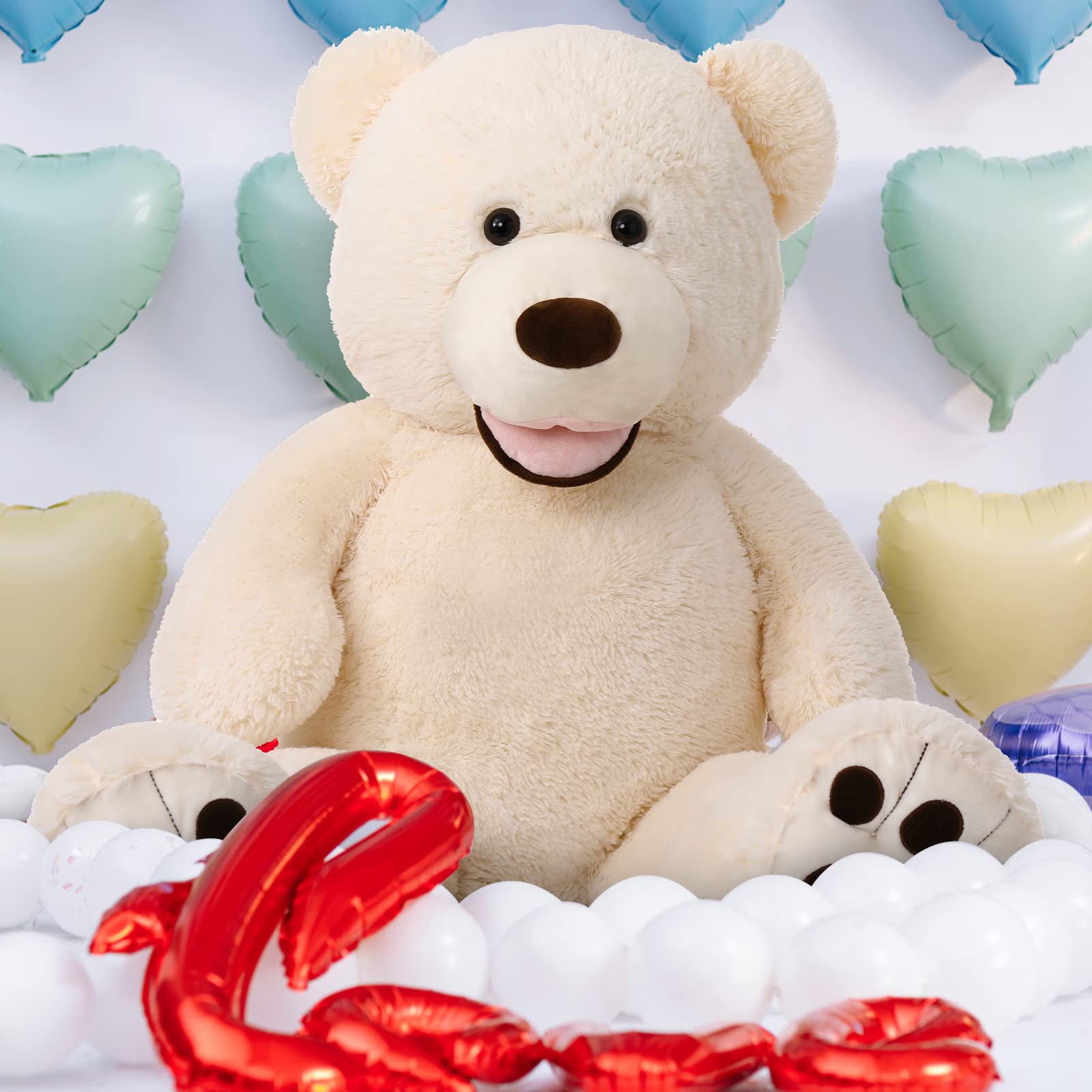 Foto 4 pulgar | Peluche Gigante De Peluche Morismos De Peluche Beige De 100 Cm Para Niños Y Regalo - Venta Internacional.